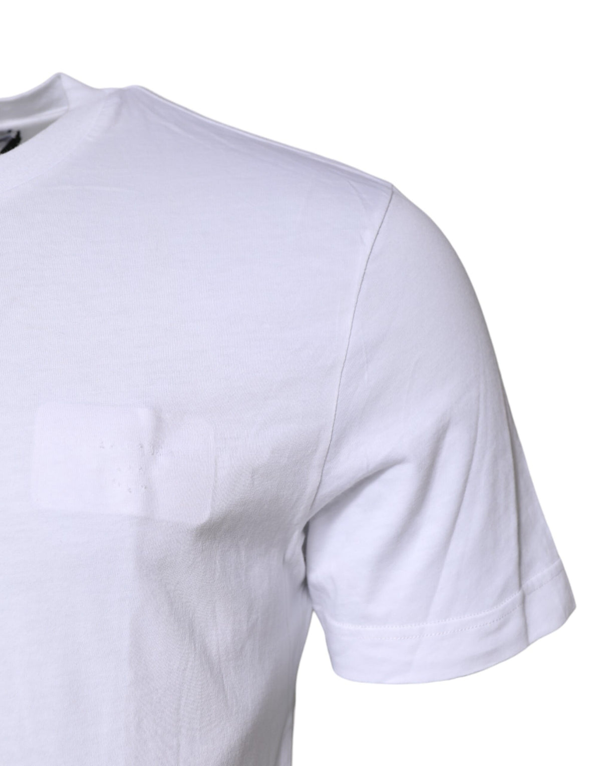Pre-Owned Dolce & Gabbana White Cotton Crew Neck Short Sleeves T-shirt Men's - Very Good