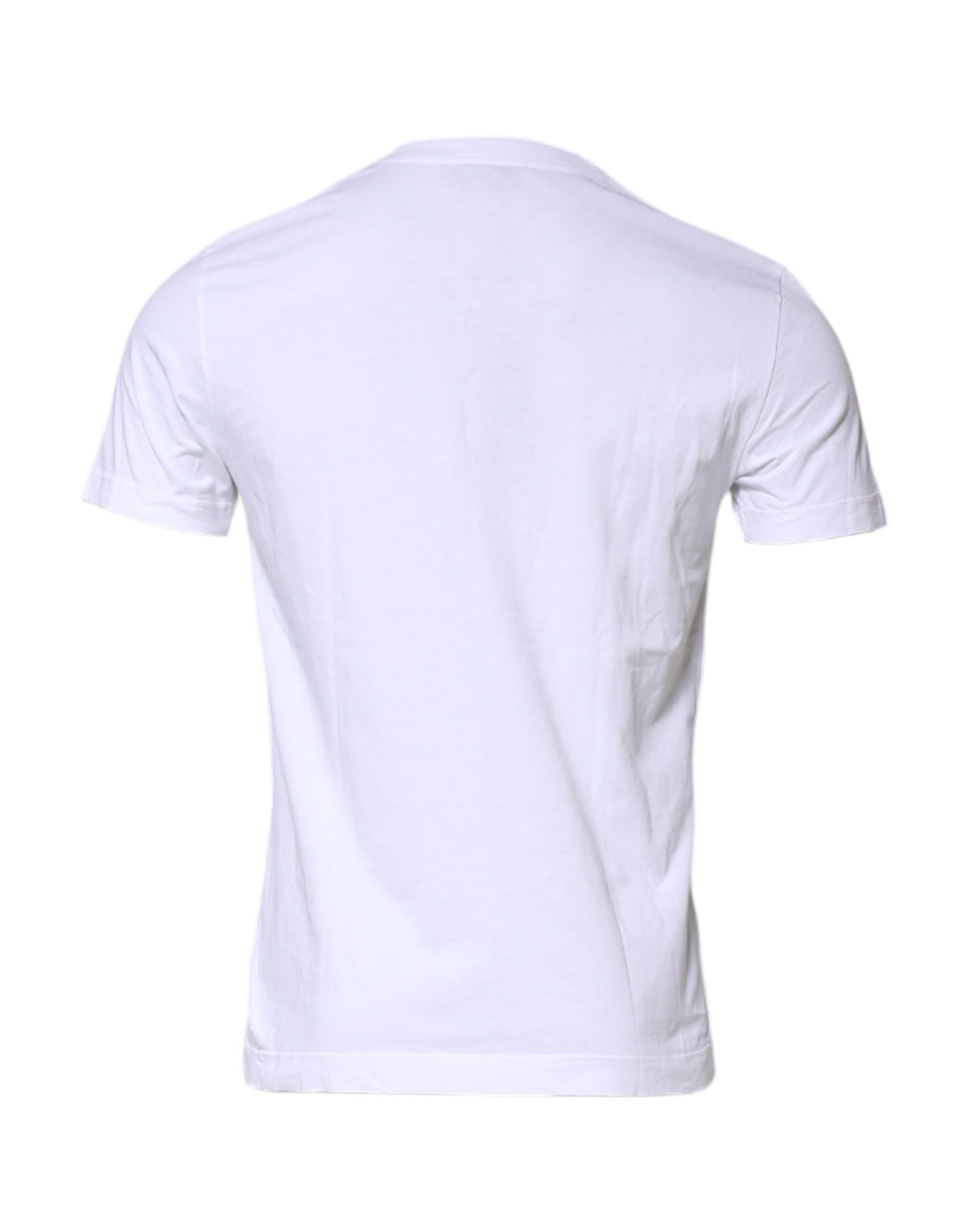Pre-Owned Dolce & Gabbana White Cotton Crew Neck Short Sleeves T-shirt Men's - Very Good