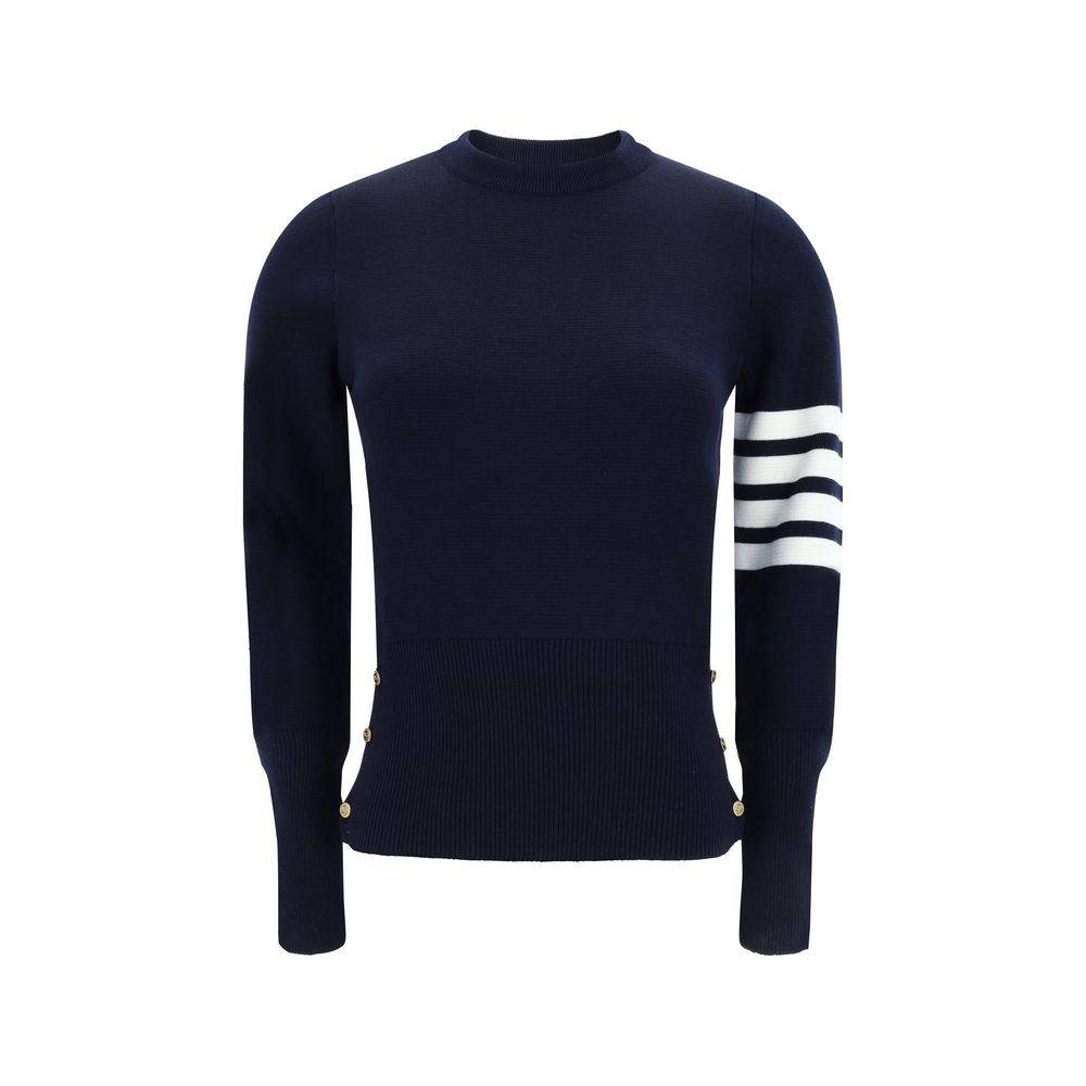 Thom Browne Blue Wool Sweatshirt