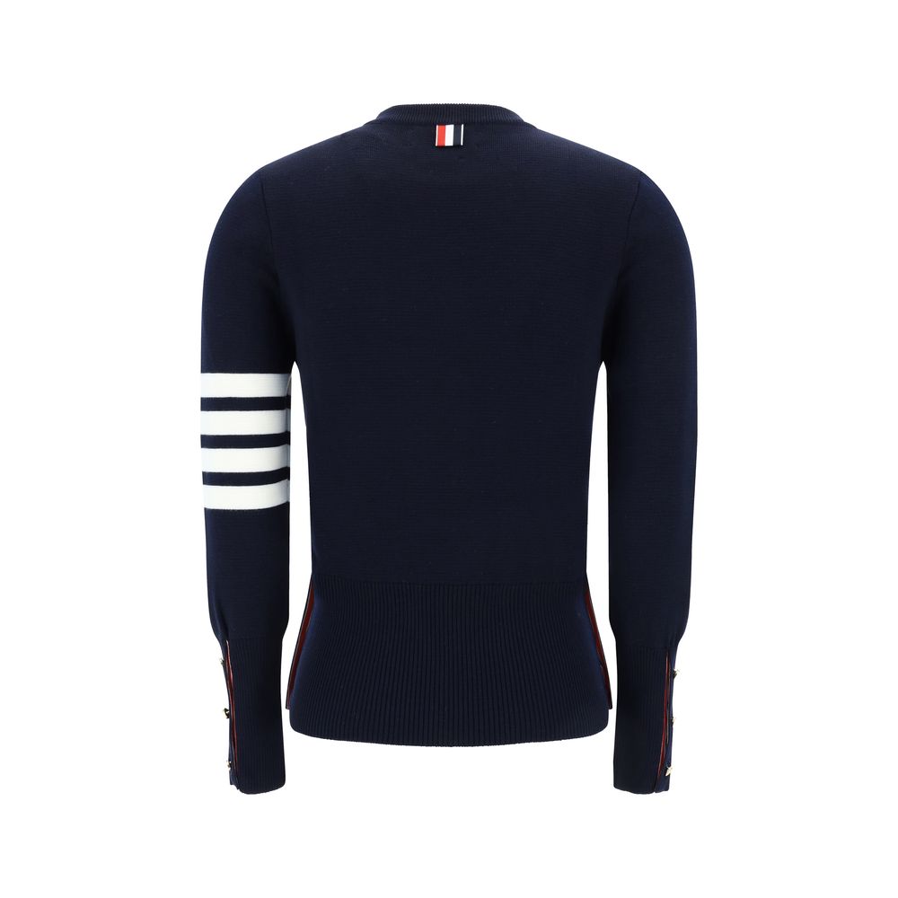 Thom Browne Blue Wool Sweatshirt