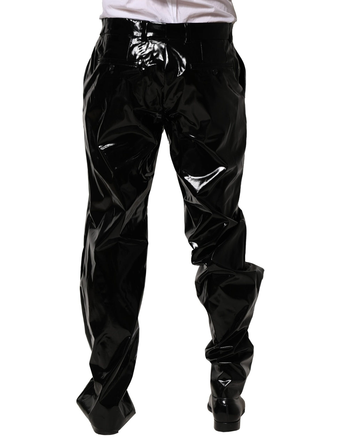 New Dolce & Gabbana Black Nylon Straight Men Pants