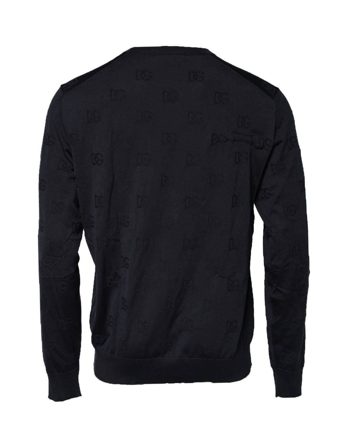 Dolce & Gabbana Black Silk Crew Neck Sweatshirt Sweater