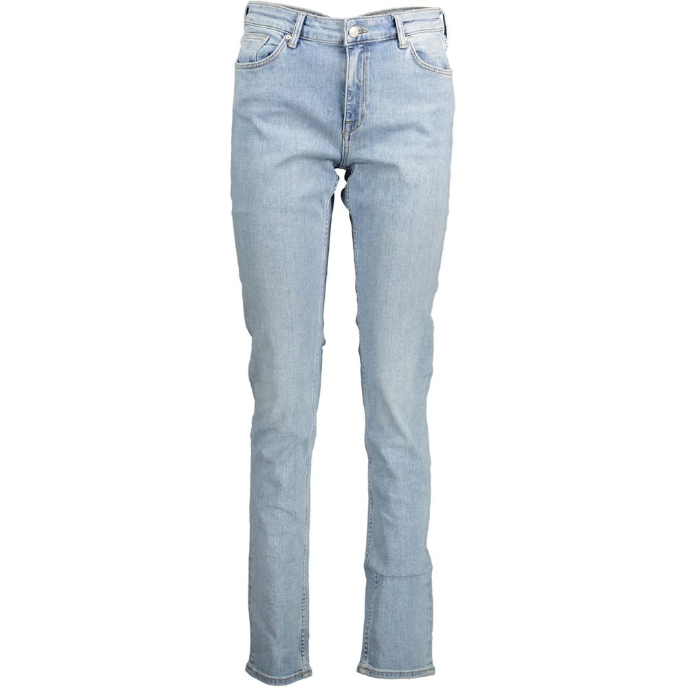 Gant Light Blue Organic Cotton Women Jeans