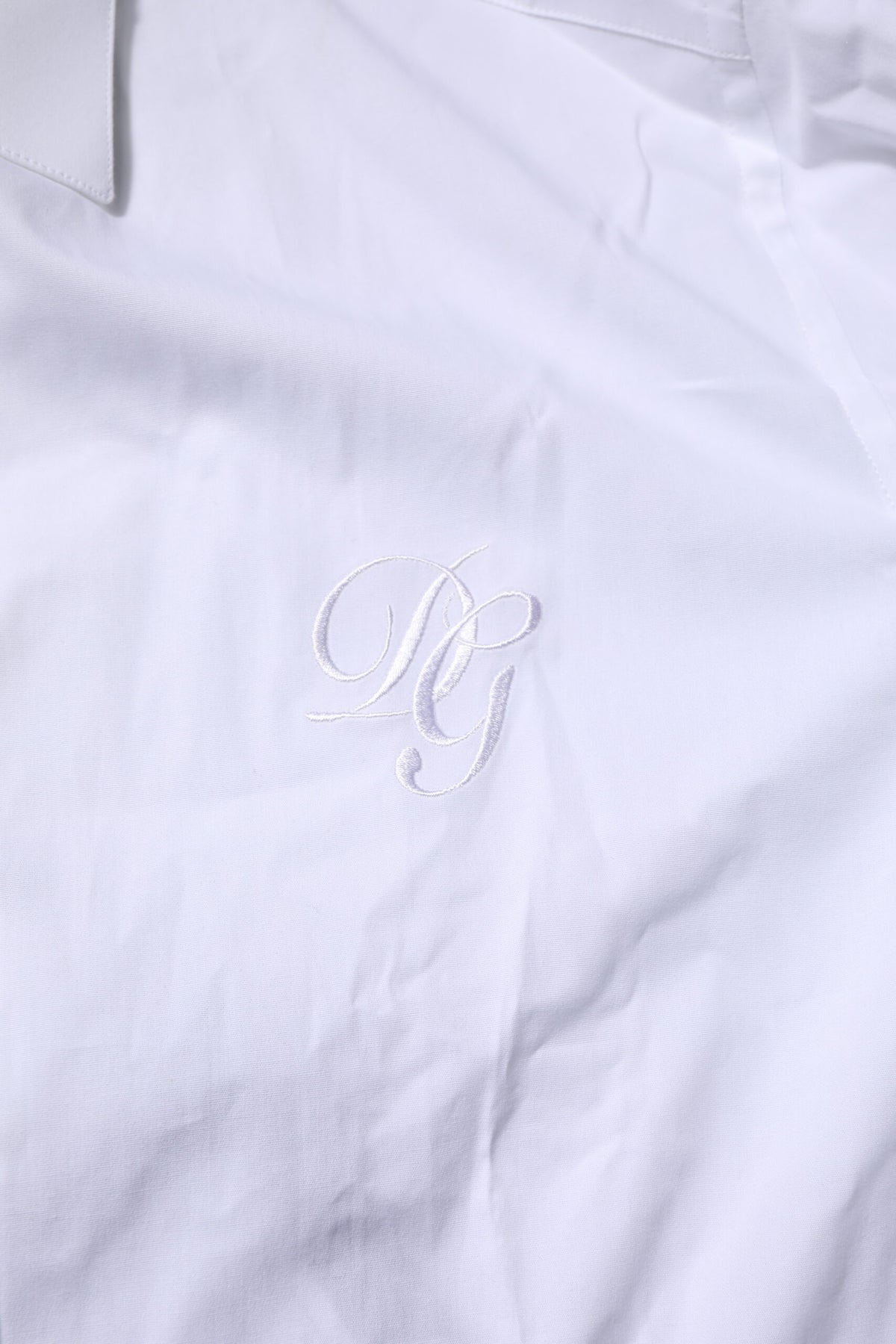 New Dolce & Gabbana White Cotton GOLD Long Sleeves Formal Shirt