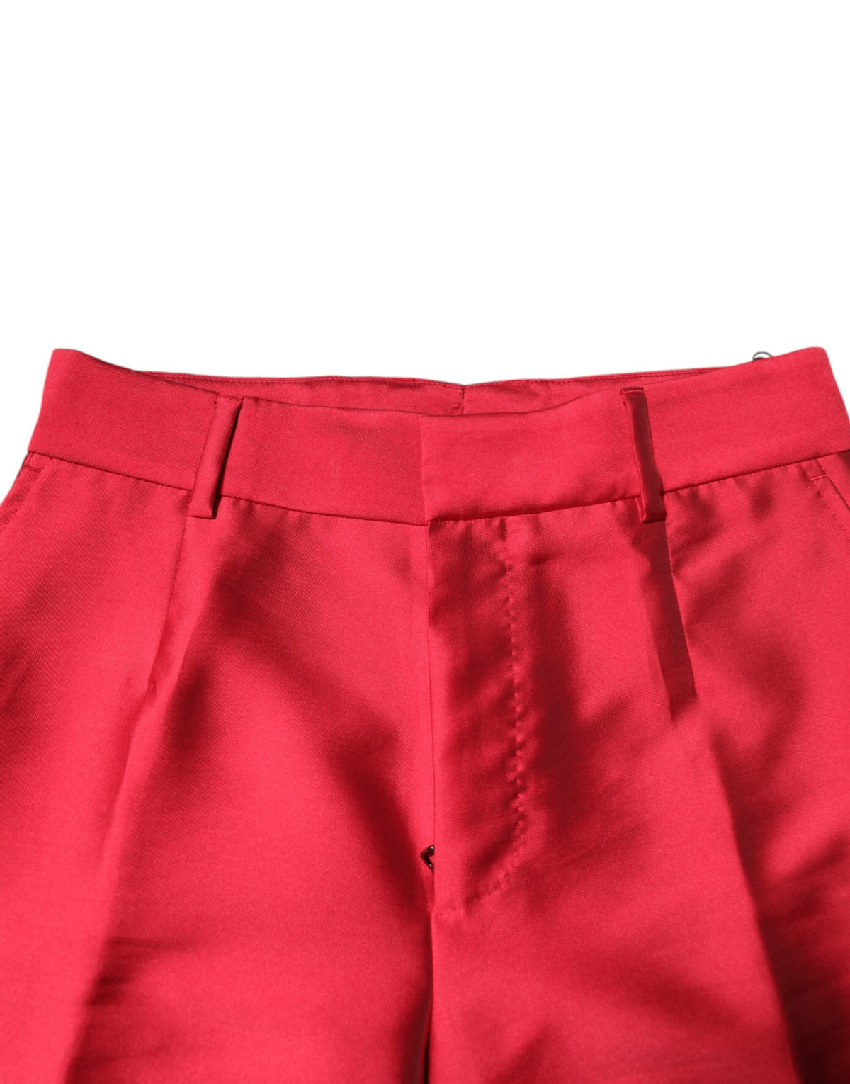 New Dolce & Gabbana Red Cropped Dress Pants