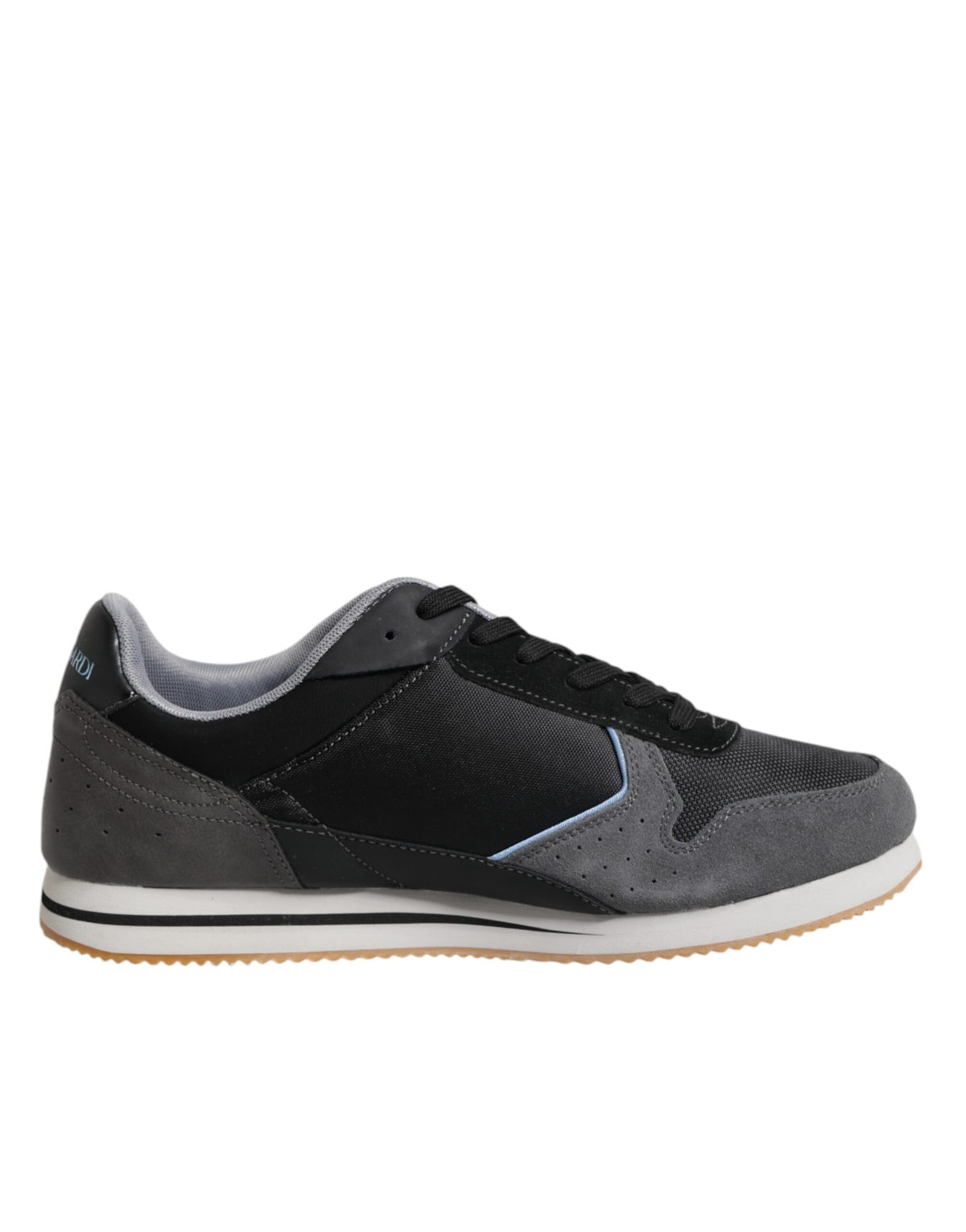 New Trussardi Black Gray Lace Up Low Top Casual Sneakers Shoes