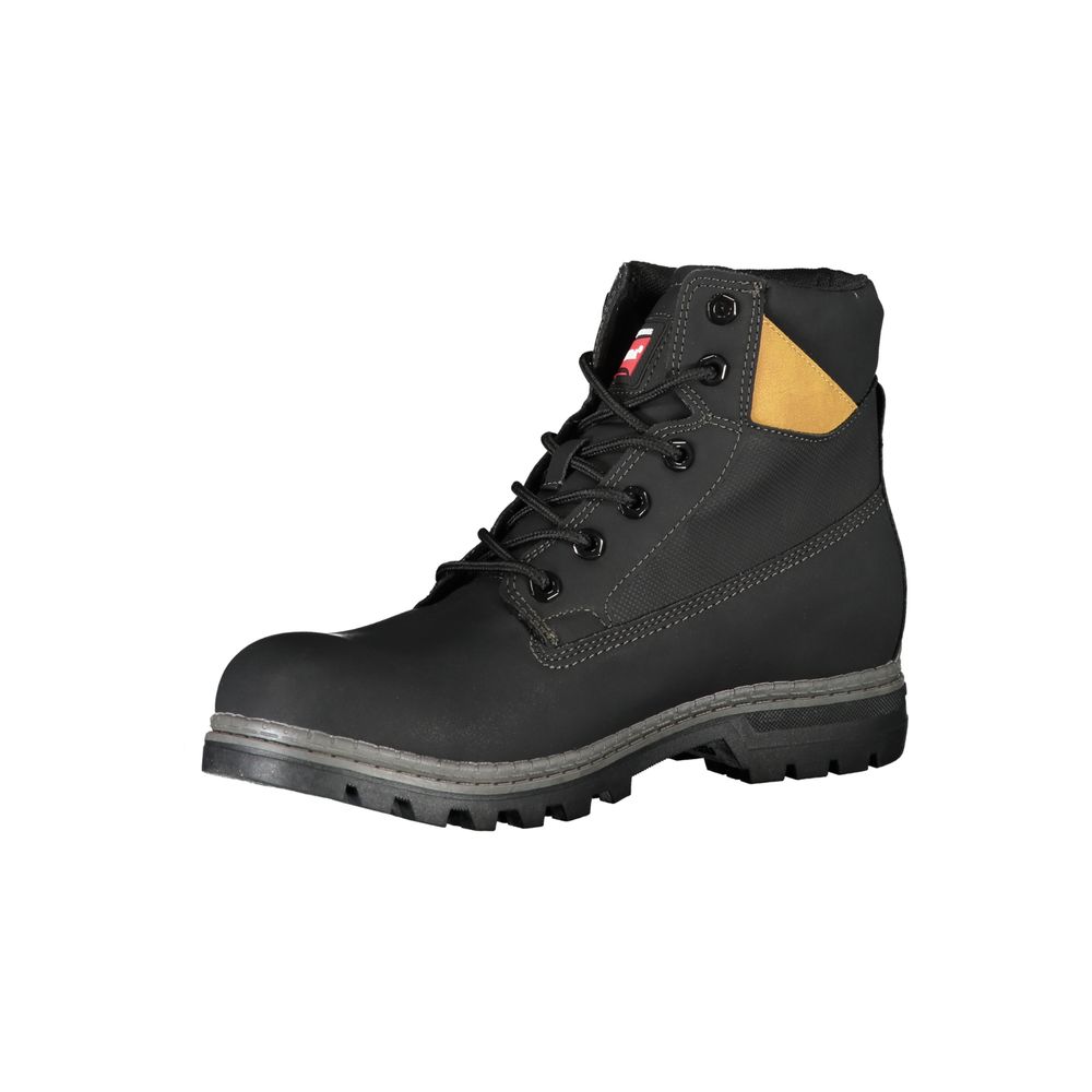 Carrera Black Polyurethane Men Ankle Boot