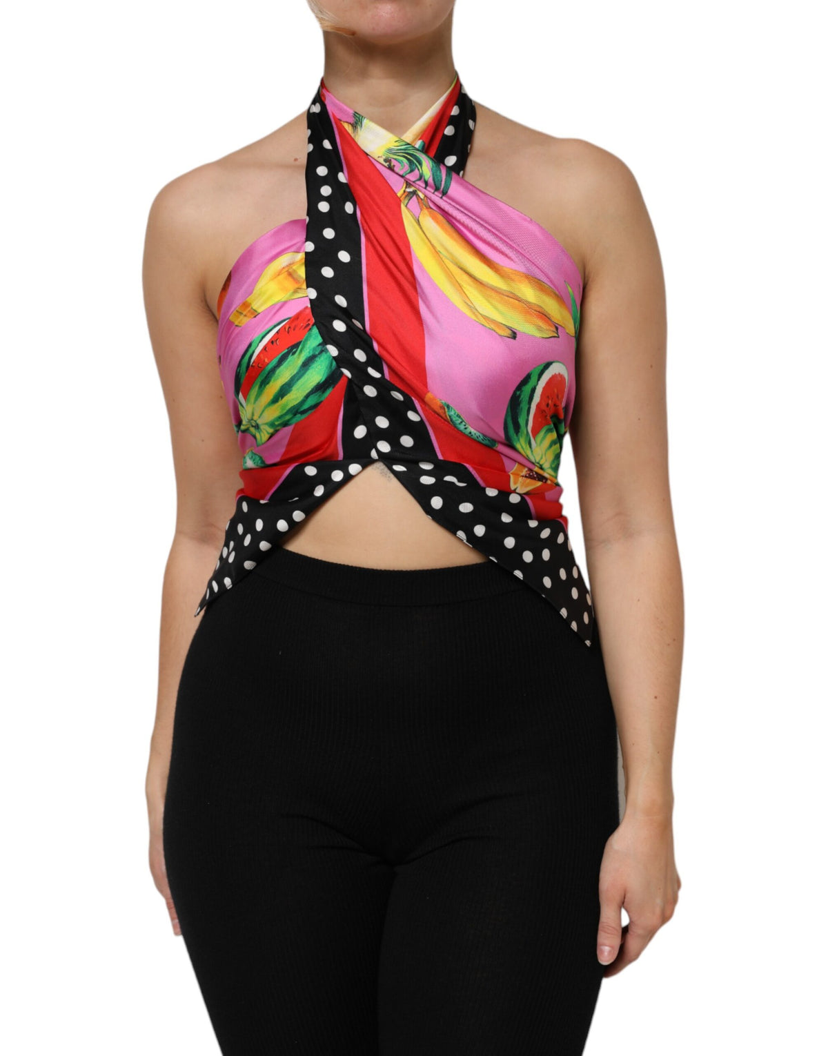 New Dolce & Gabbana Halter Party Evening Cropped Top