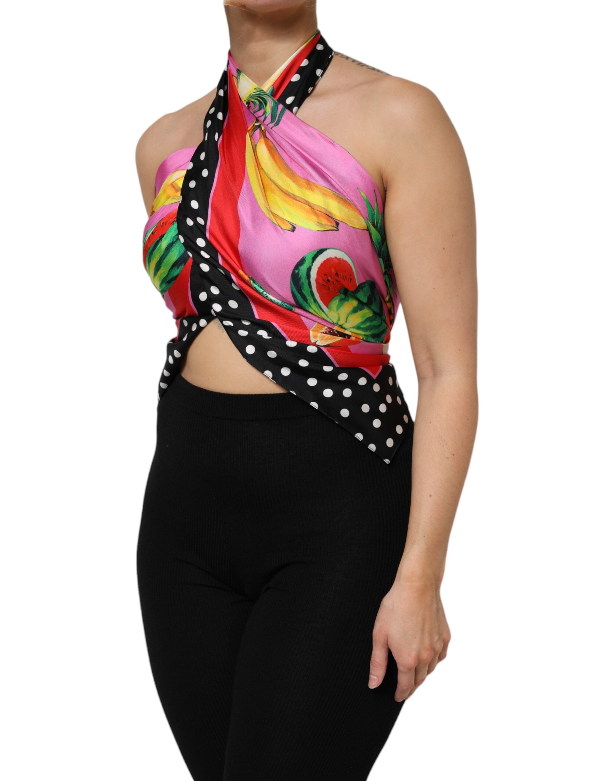 New Dolce & Gabbana Halter Party Evening Cropped Top