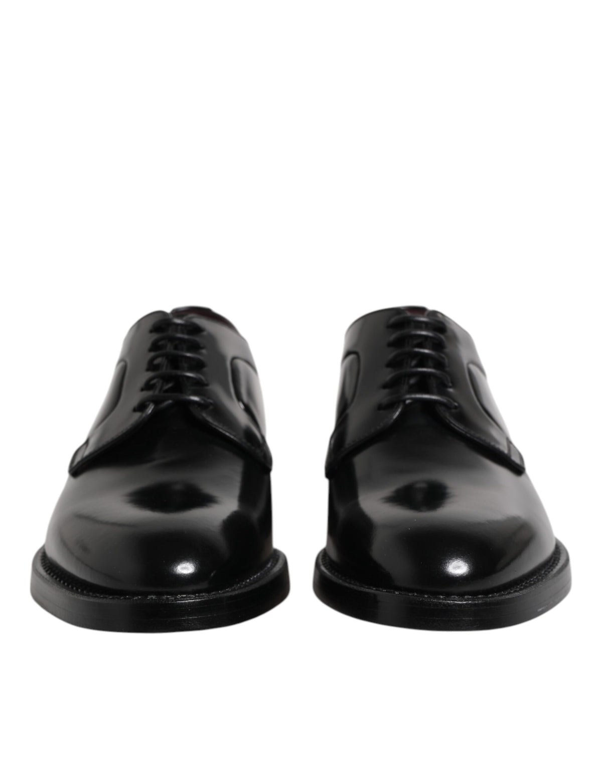 New Dolce & Gabbana Black Leather Lace Up Derby Dress Formal Shoes