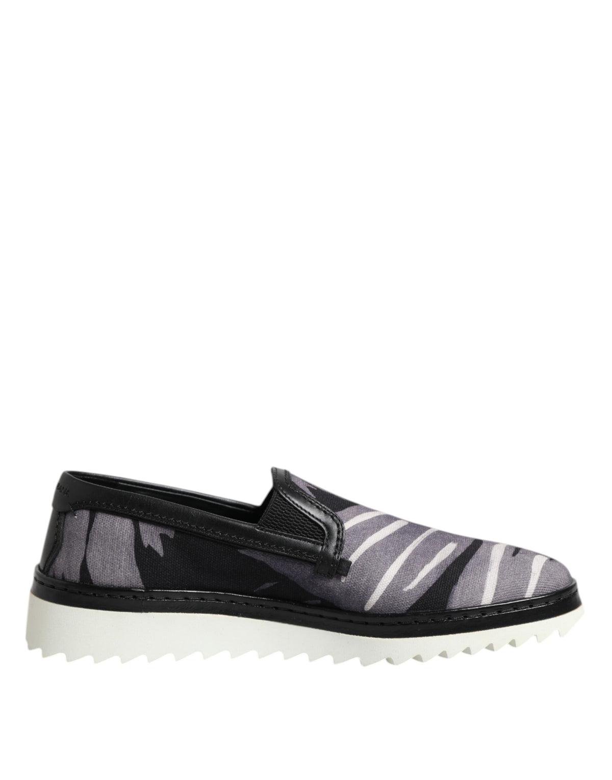 New Dolce & Gabbana Black Tropical Slip On Men Sneakers Shoes