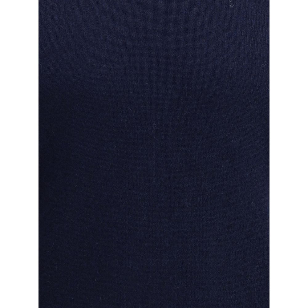 New Brunello Cucinelli Blue Cashmere Sweater