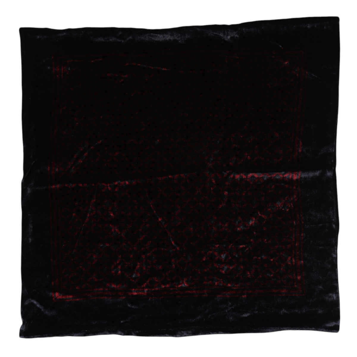New Dolce & Gabbana Black Red Square Men Foulard Scarf