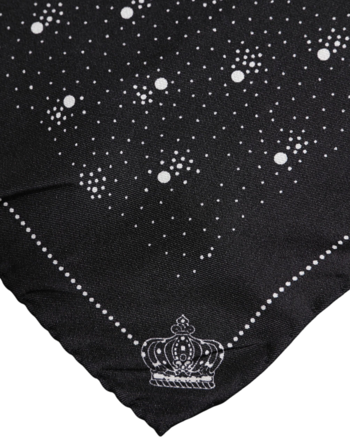 New Dolce & Gabbana Black White Printed Square Men Foulard Scarf