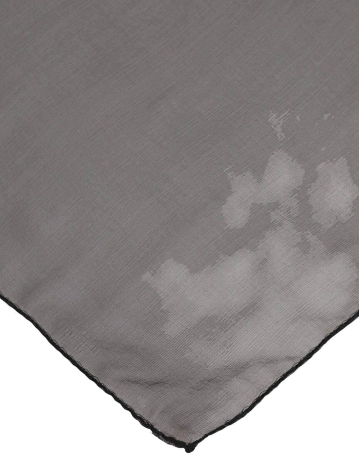 New Dolce & Gabbana Gray Black Silk Square Women Foulard Scarf