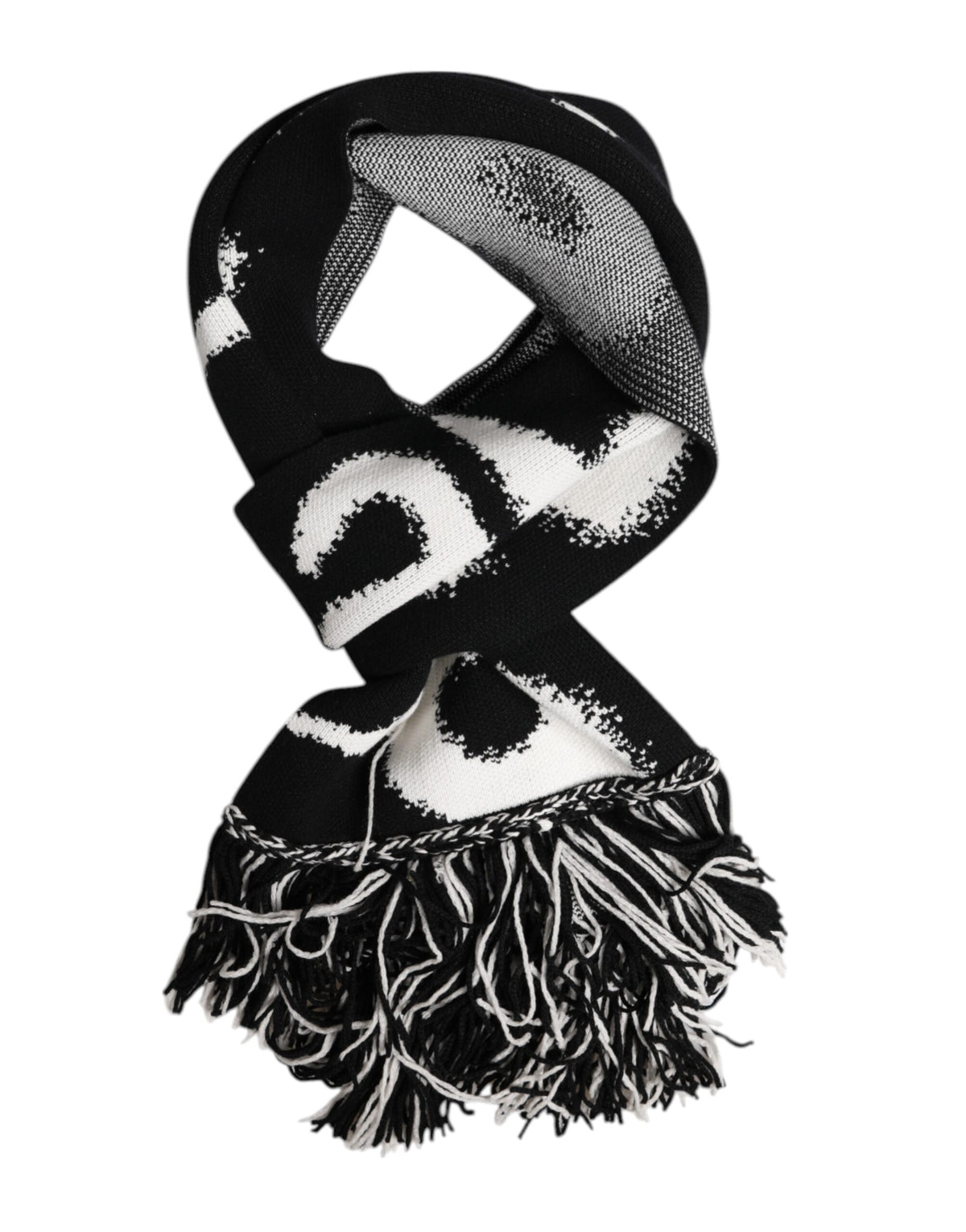 New Dolce & Gabbana Black Logo Neck Warmer Wrap Men Shawl Scarf