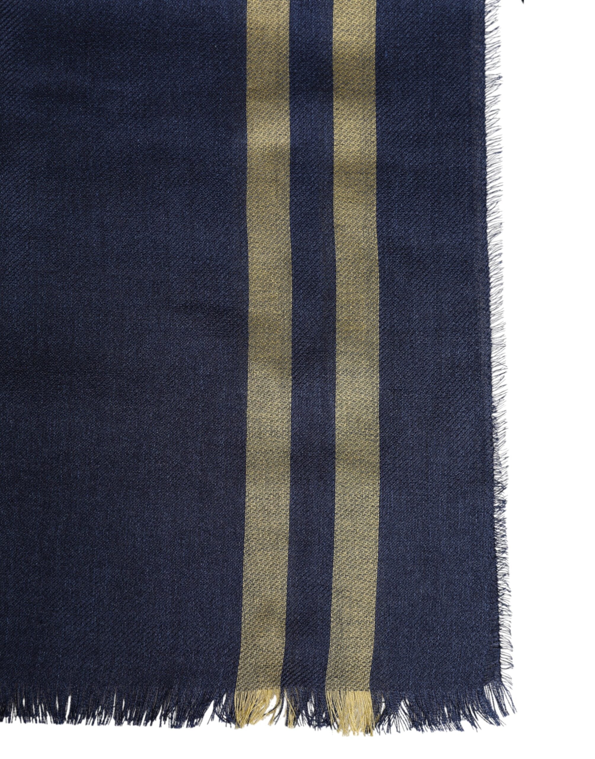 New Dolce & Gabbana Blue Cashmere Neck Warmer Wrap Shawl Scarf