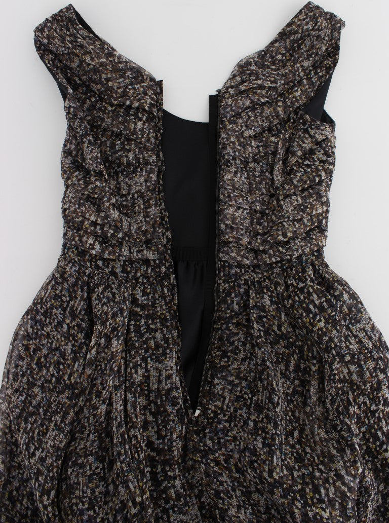 Dolce & Gabbana Dark Silk Shift Gown Full Length Dress - PreLoved & Luxe