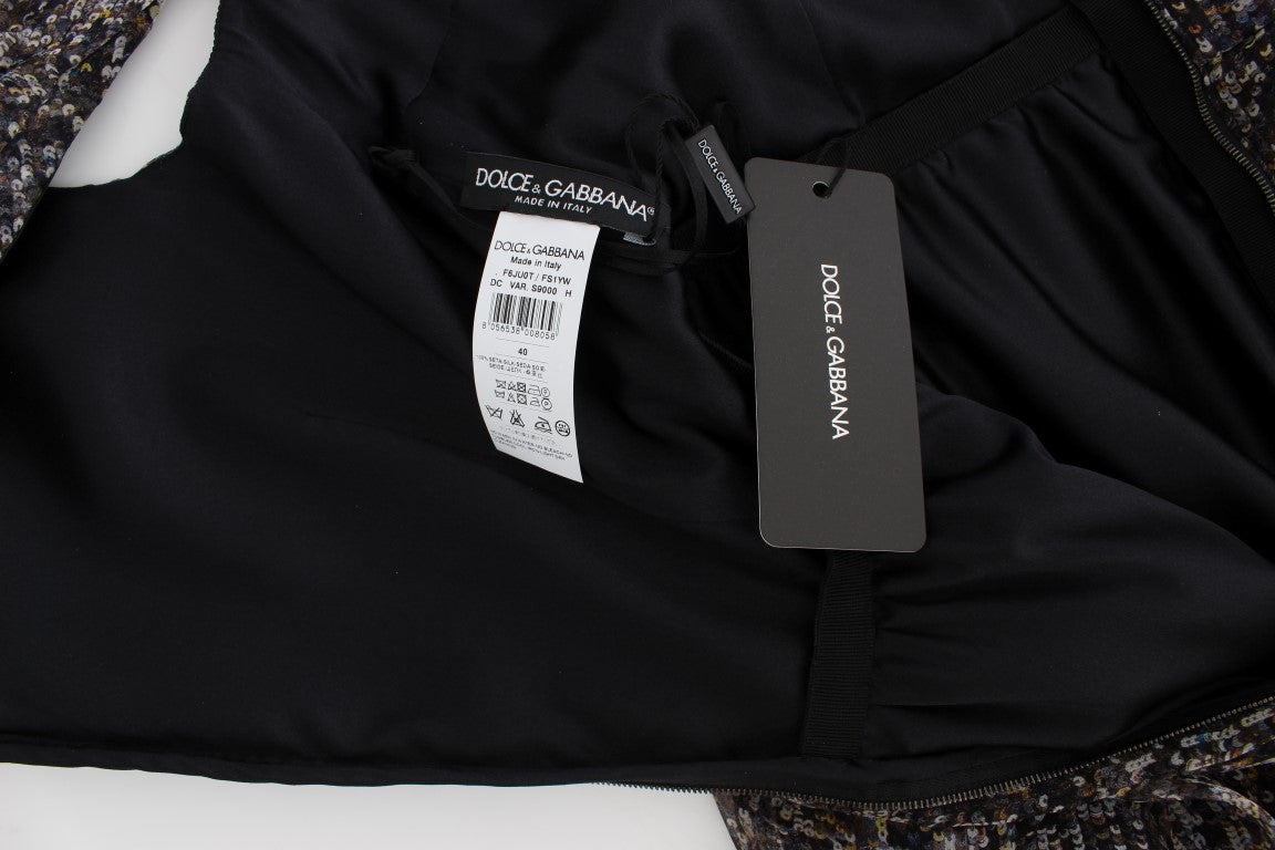 Dolce & Gabbana Dark Silk Shift Gown Full Length Dress - PreLoved & Luxe