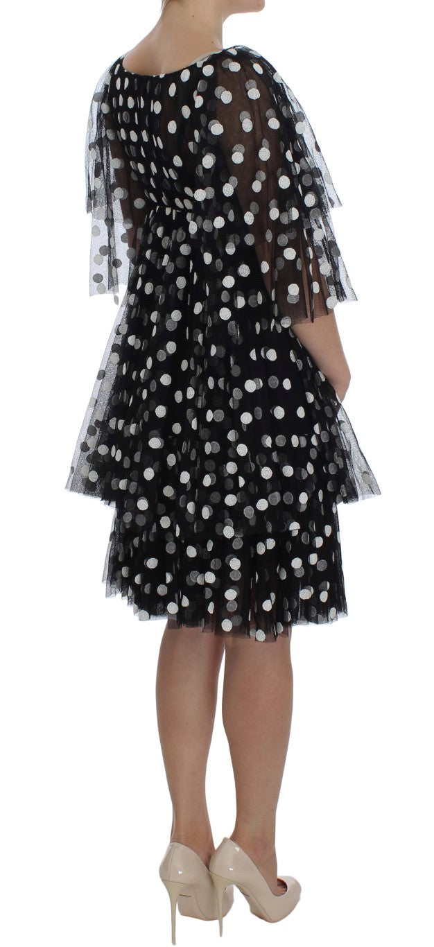 Dolce & Gabbana Black White Polka Dotted Ruffled Dress - PreLoved & Luxe