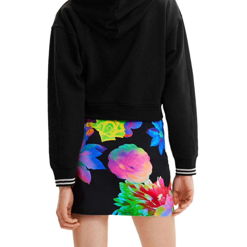 Desigual Black Cotton Mini Skirt