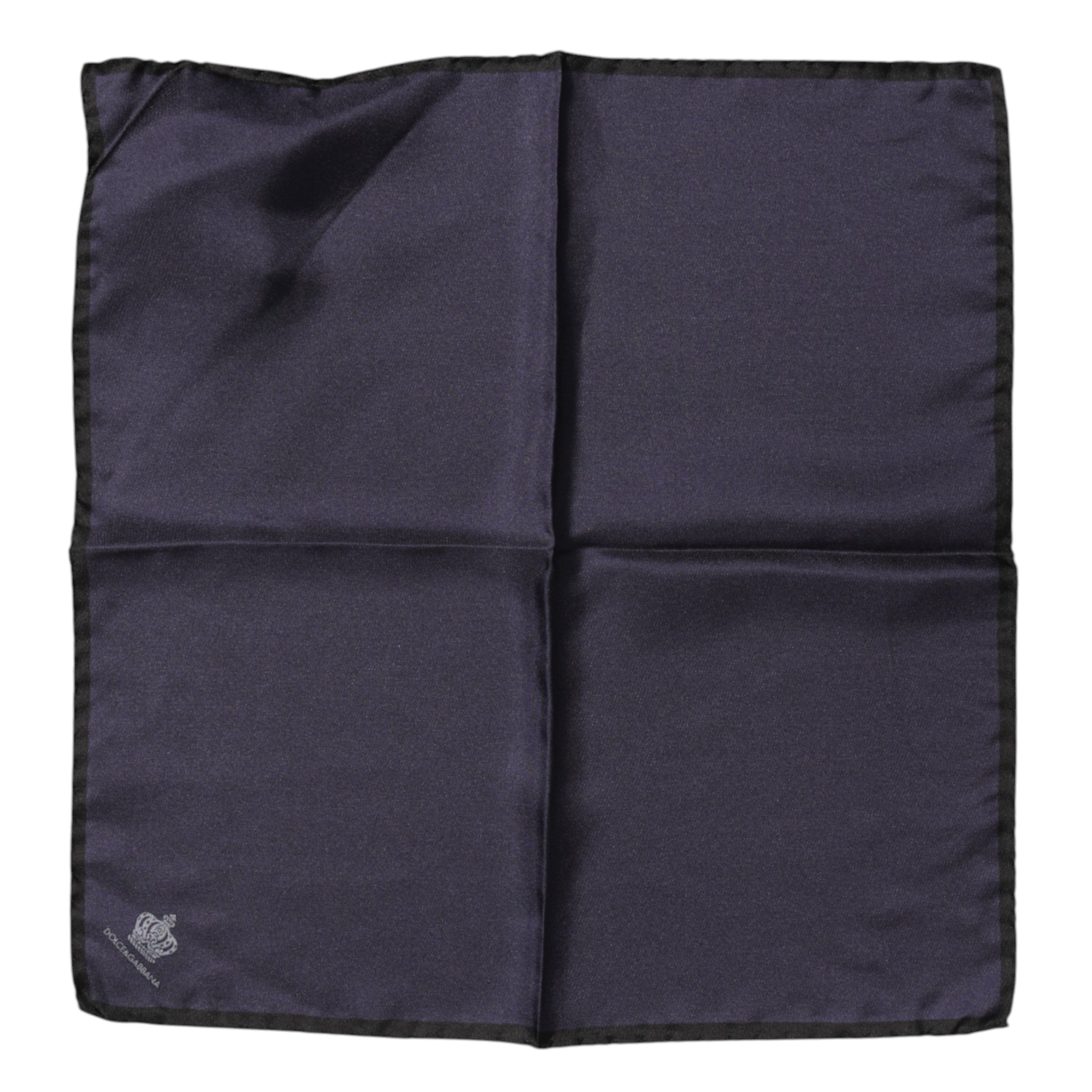 New Dolce & Gabbana Blue DG Crown Silk Square Men Foulard Scarf