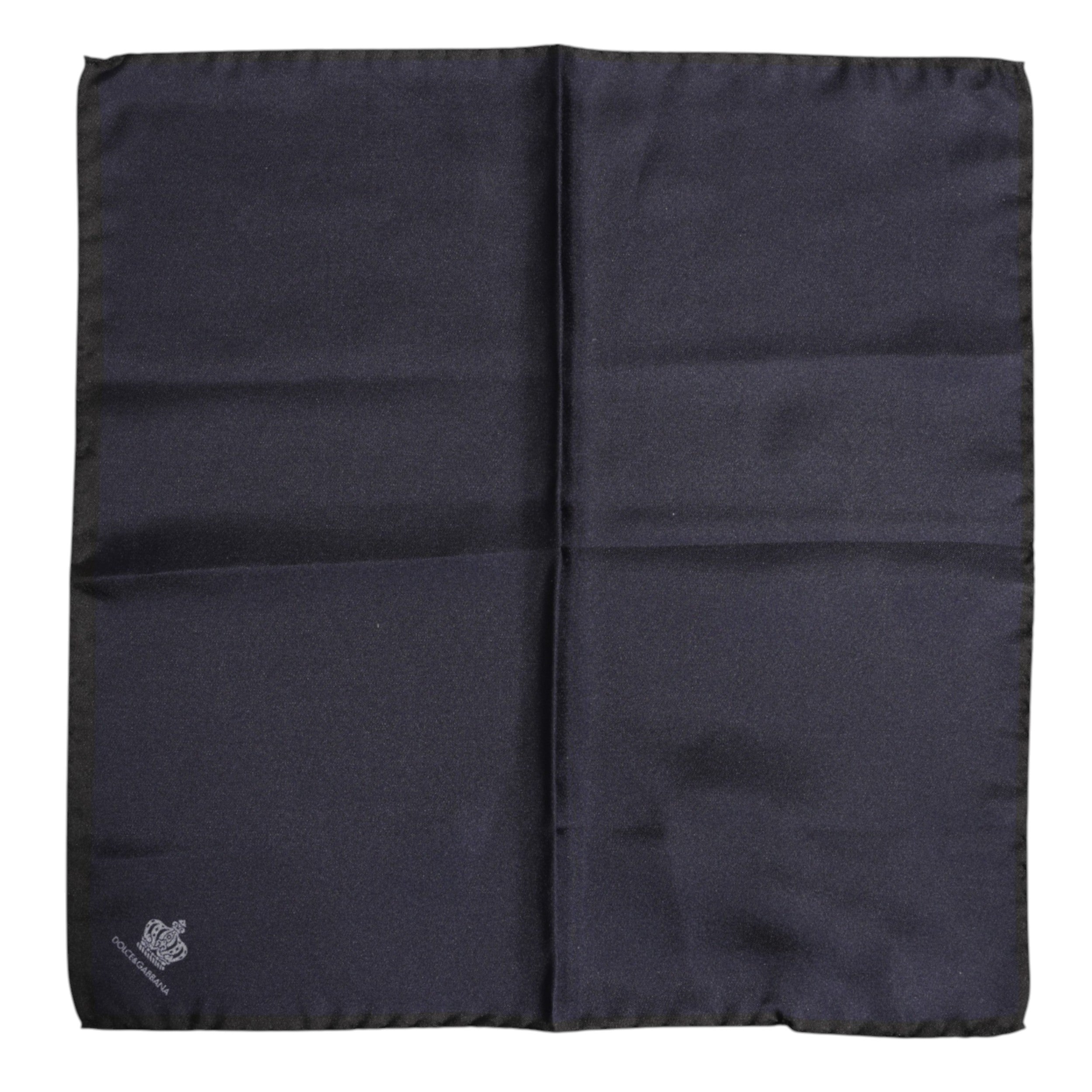 New Dolce & Gabbana Blue DG Crown Silk Square Men Foulard Scarf