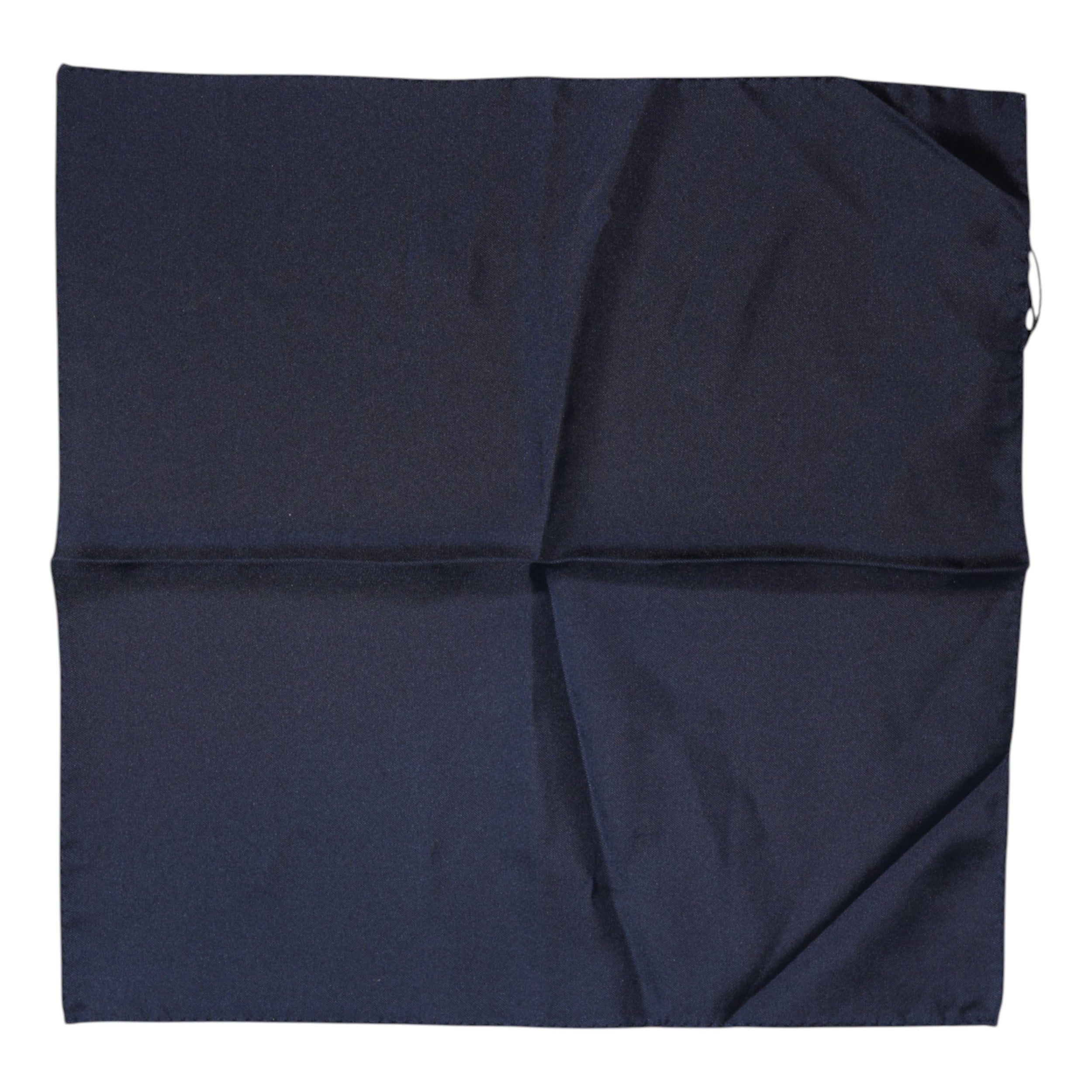 New Dolce & Gabbana Dark Blue Silk Square Men Foulard Scarf