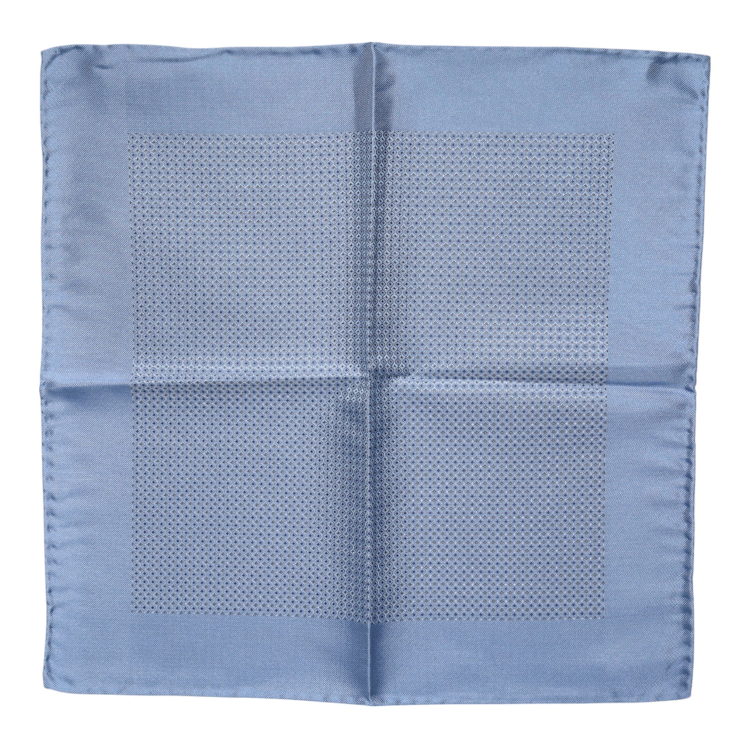 Dolce & Gabbana Light Blue Silk Square Men Foulard Scarf