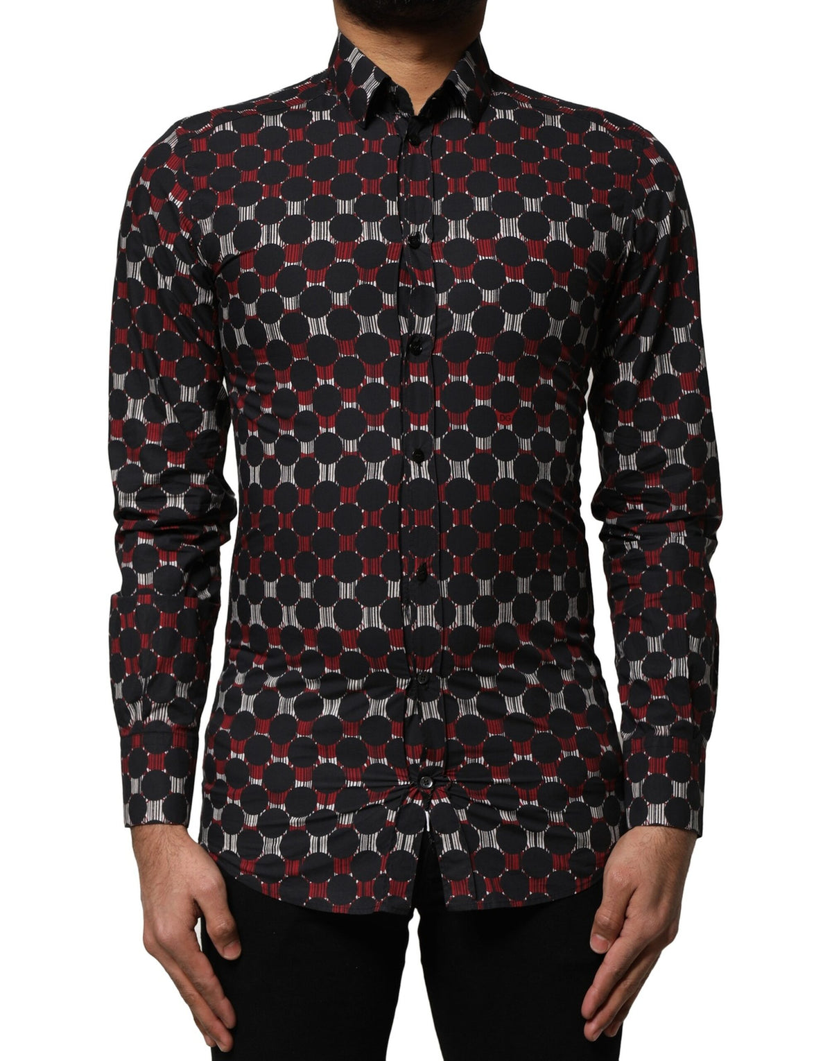 Dolce & Gabbana Multicolor Cotton GOLD Long Sleeves Shirt