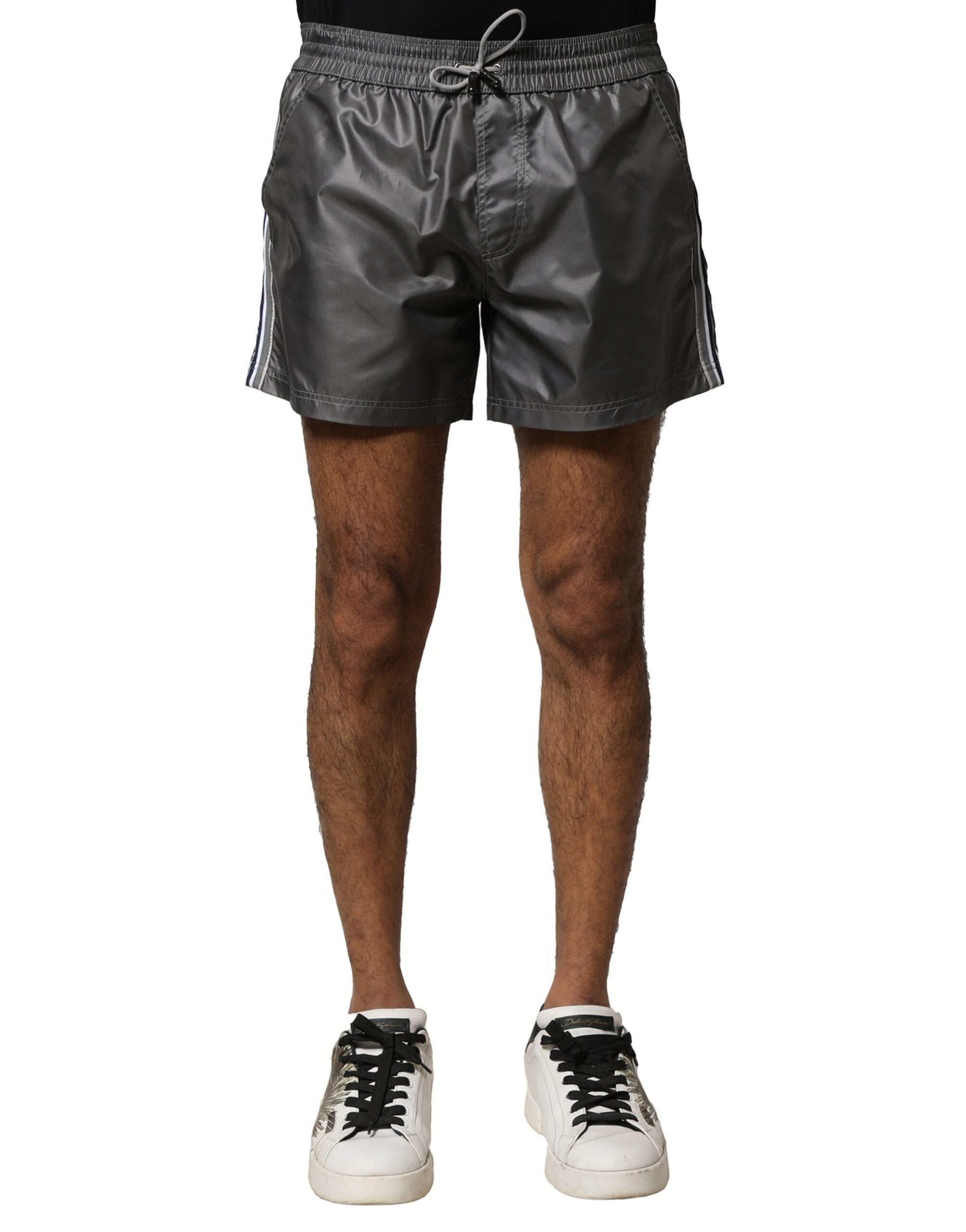 Dolce & Gabbana Gray Mid Waist Casual Bermuda Shorts