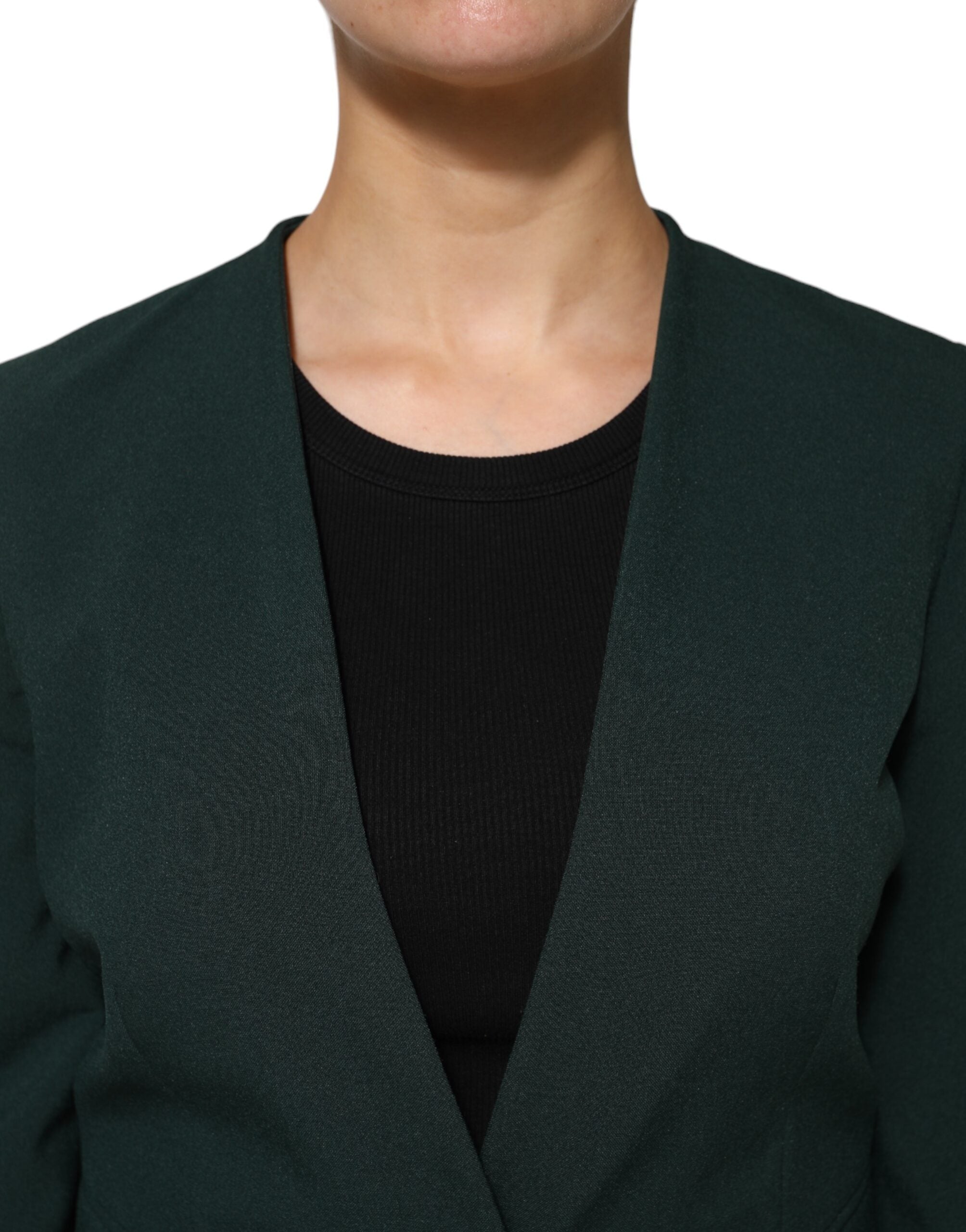 Maison Margiela Green Single Breasted One Button Coat Jacket