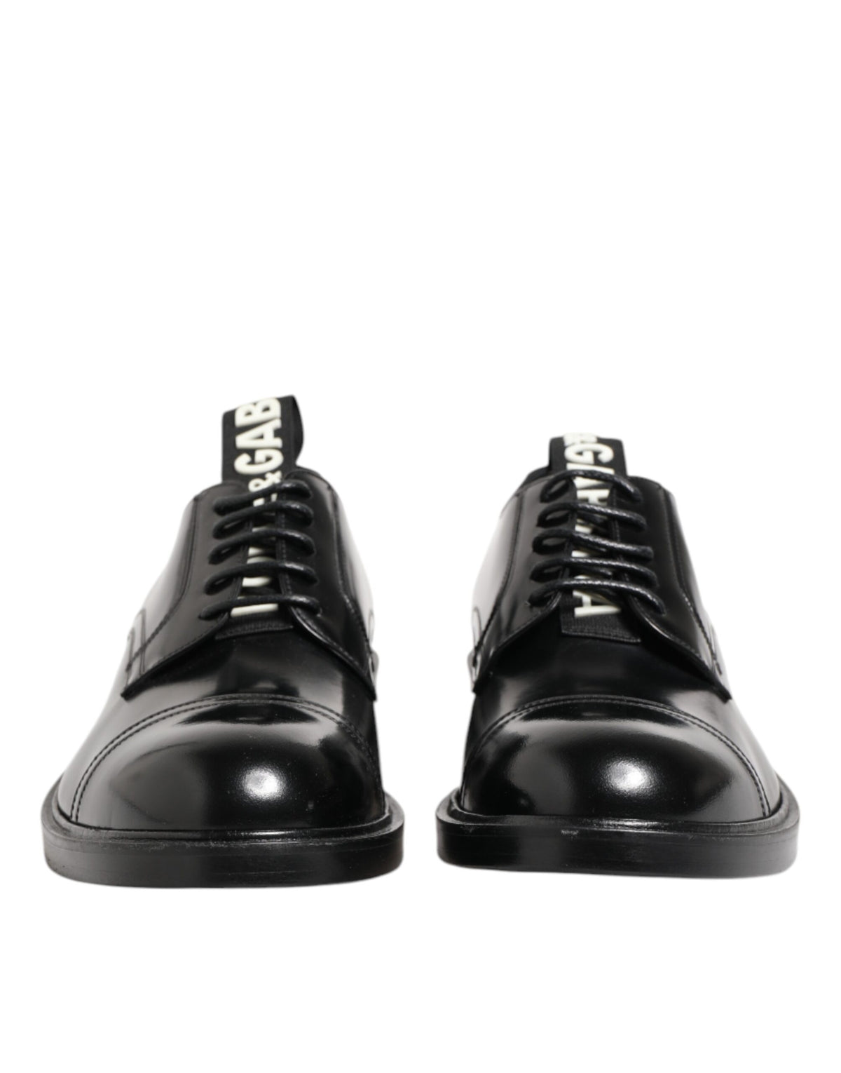 New Dolce & Gabbana Black Leather Dress Lace Up Men Formal Shoes