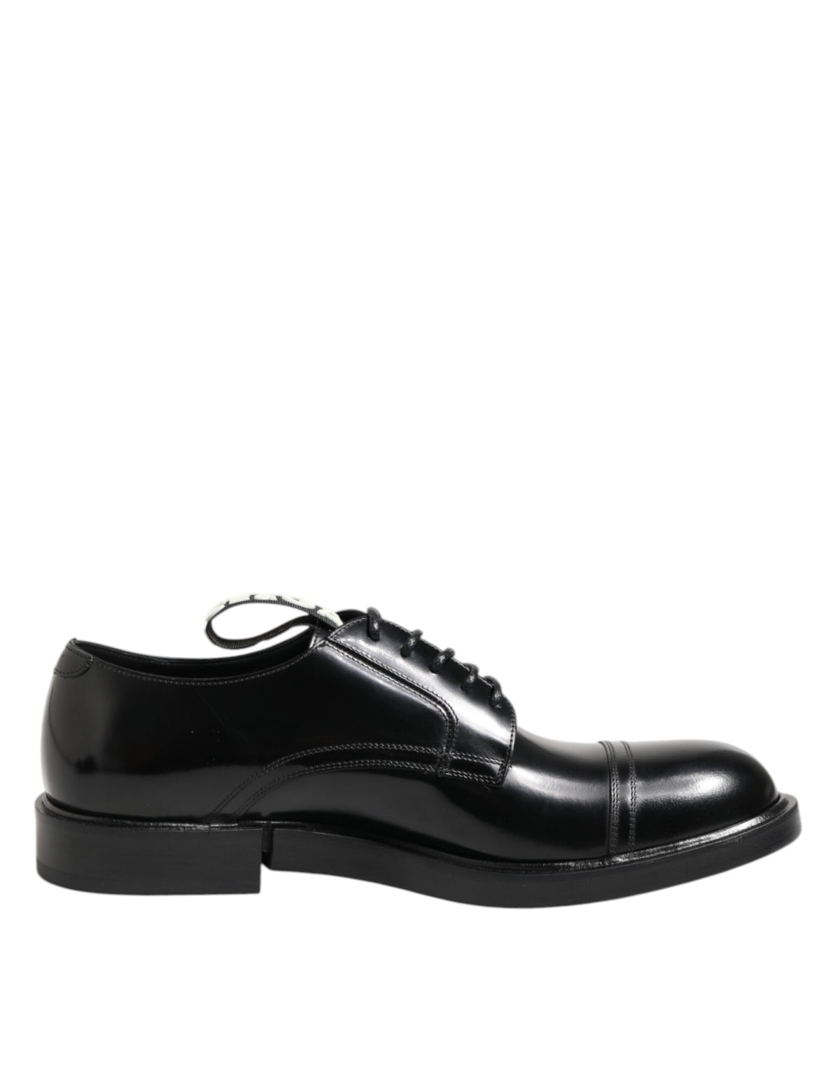 New Dolce & Gabbana Black Leather Dress Lace Up Men Formal Shoes