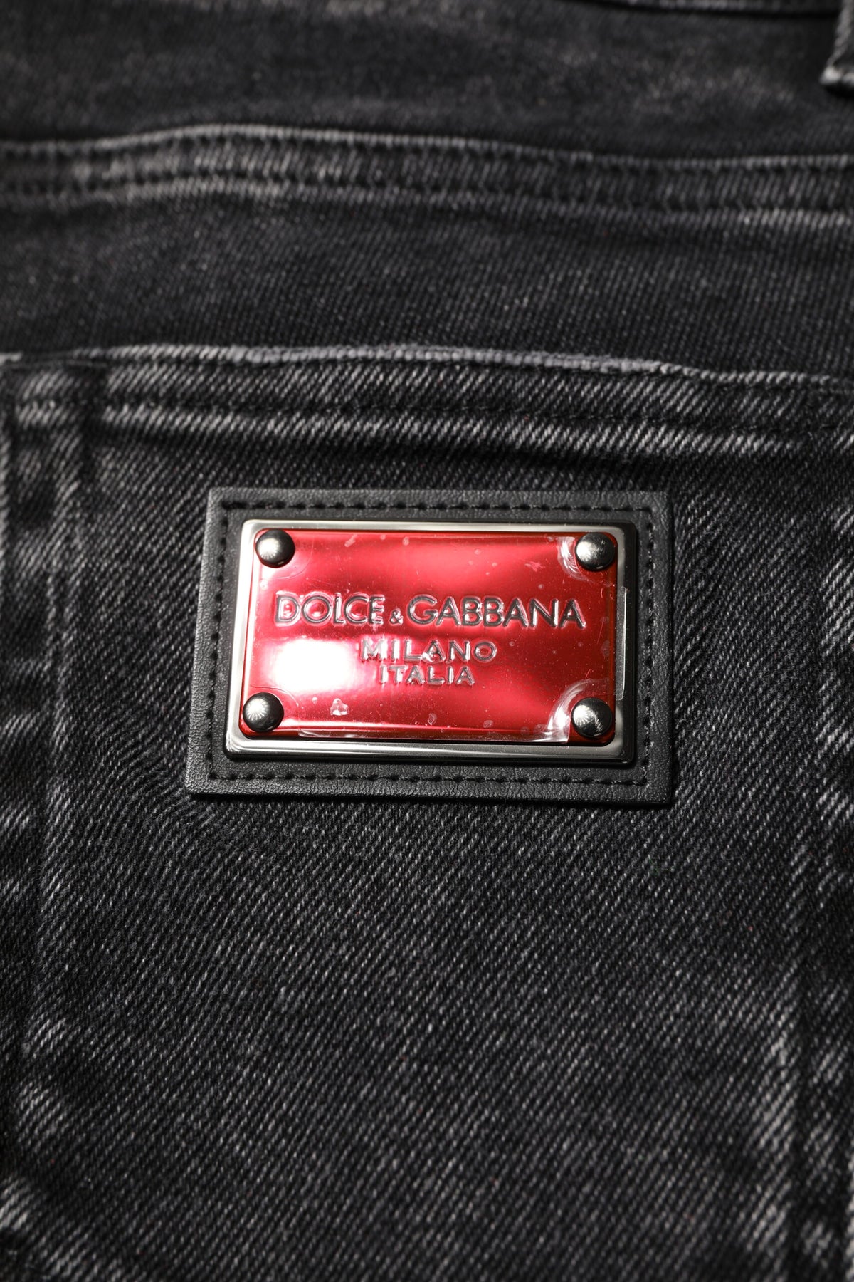 New Dolce & Gabbana Black Cotton Skinny Men Denim Jeans