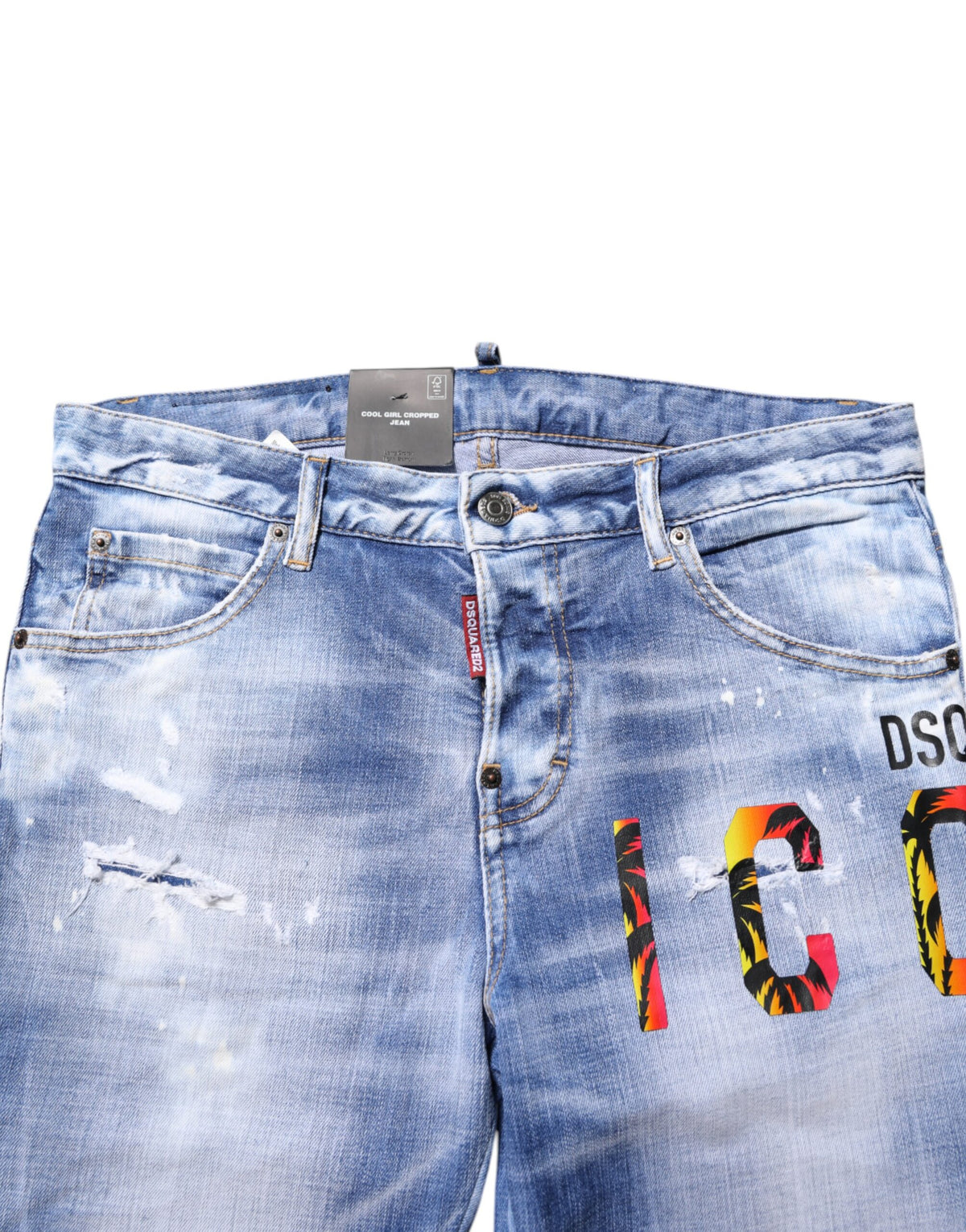 New Dsquared² Blue Washed Cotton Mid Waist Skinny Denim Jeans