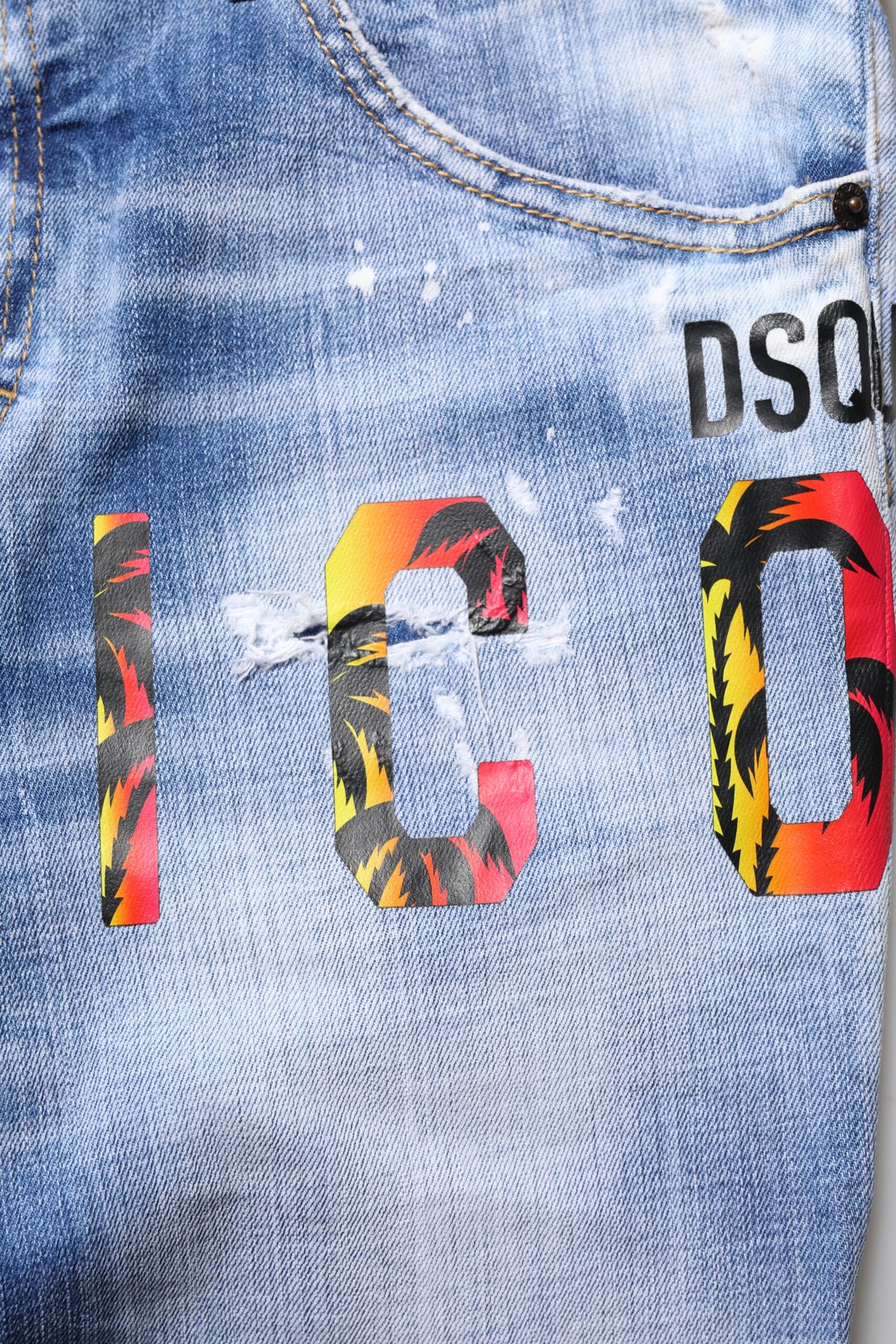 New Dsquared² Blue Washed Cotton Mid Waist Skinny Denim Jeans