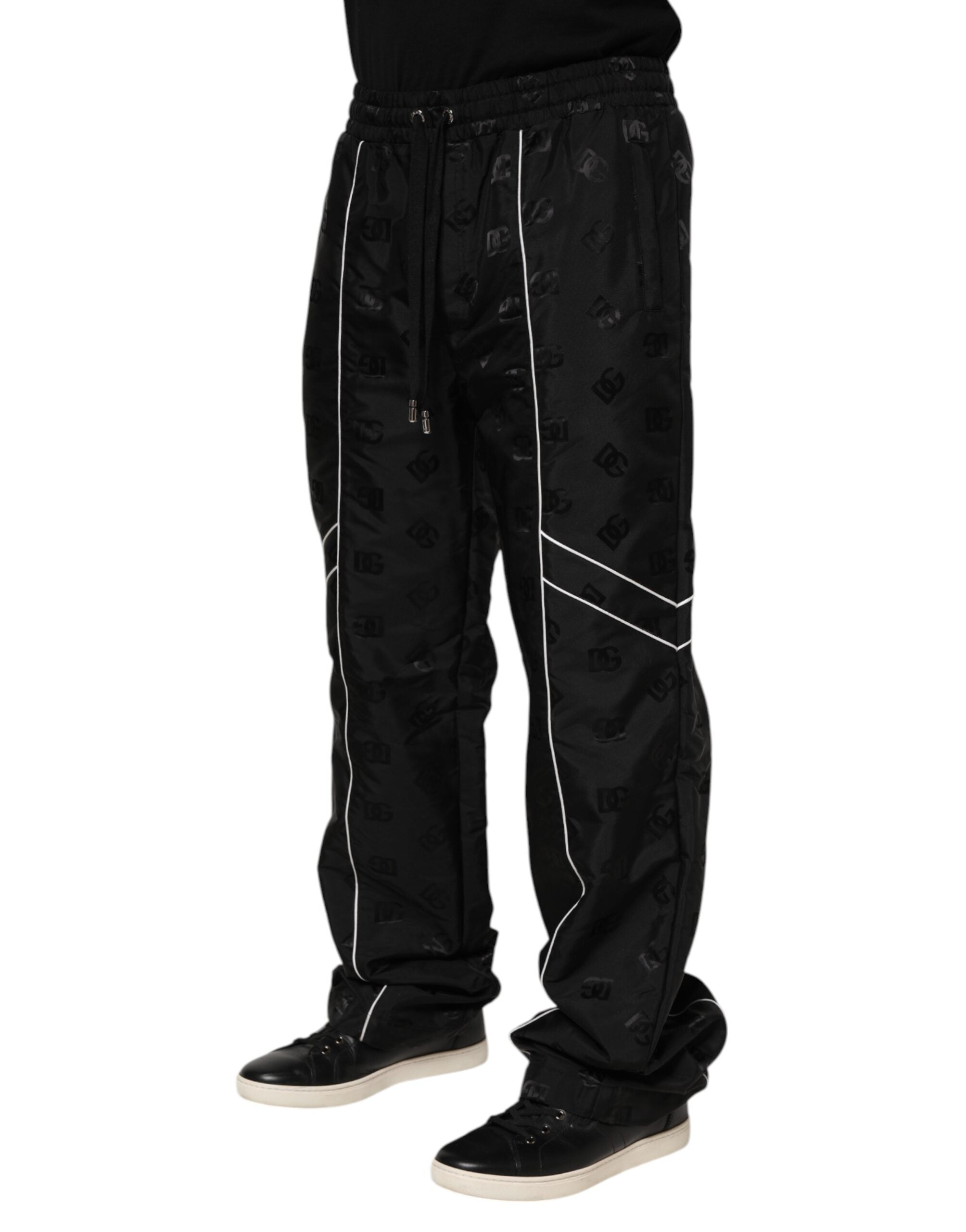Dolce & Gabbana Black Cotton Straight Jogger Sweatpants Pants