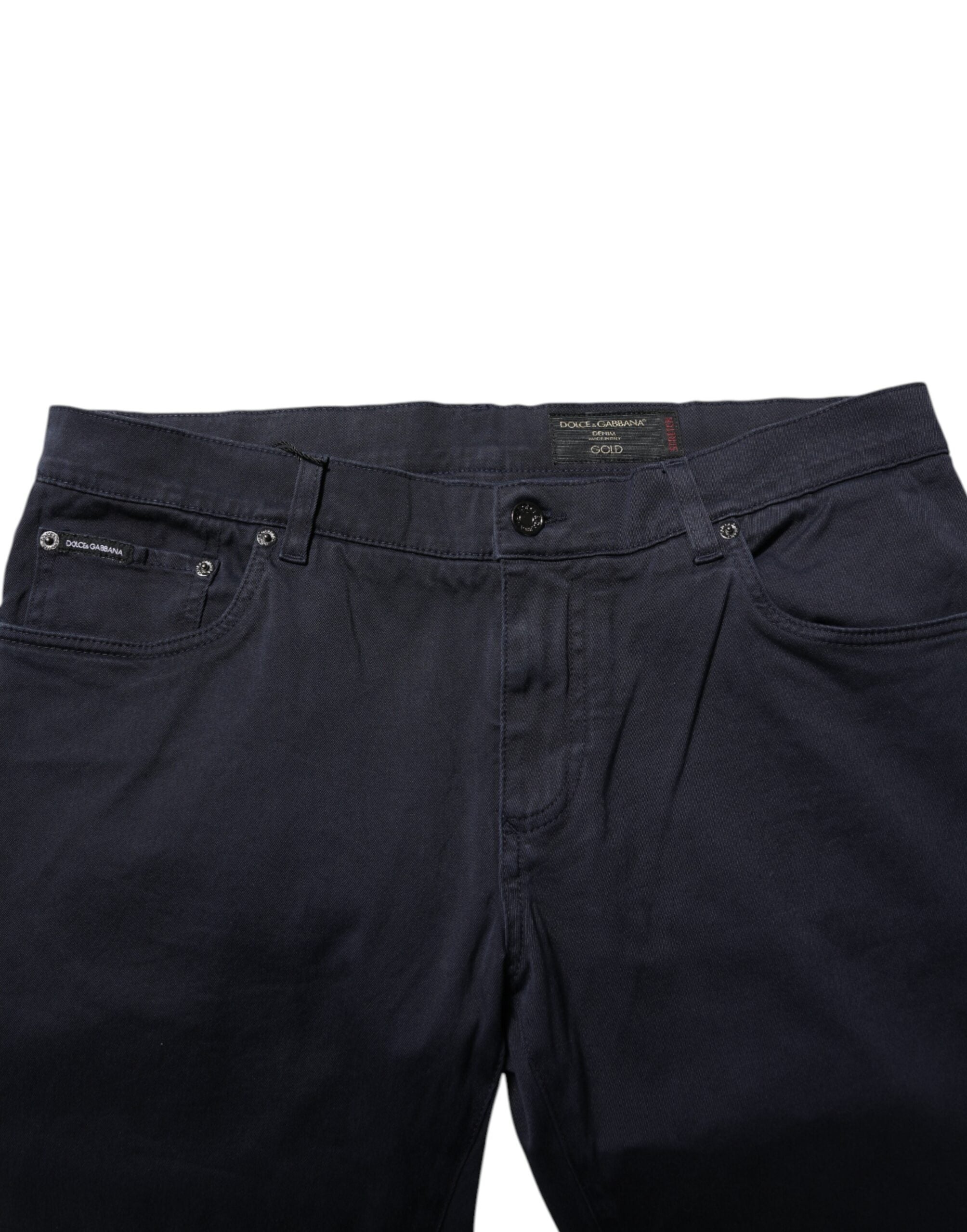 Dolce & Gabbana Blue Cotton Tapered Denim Jeans