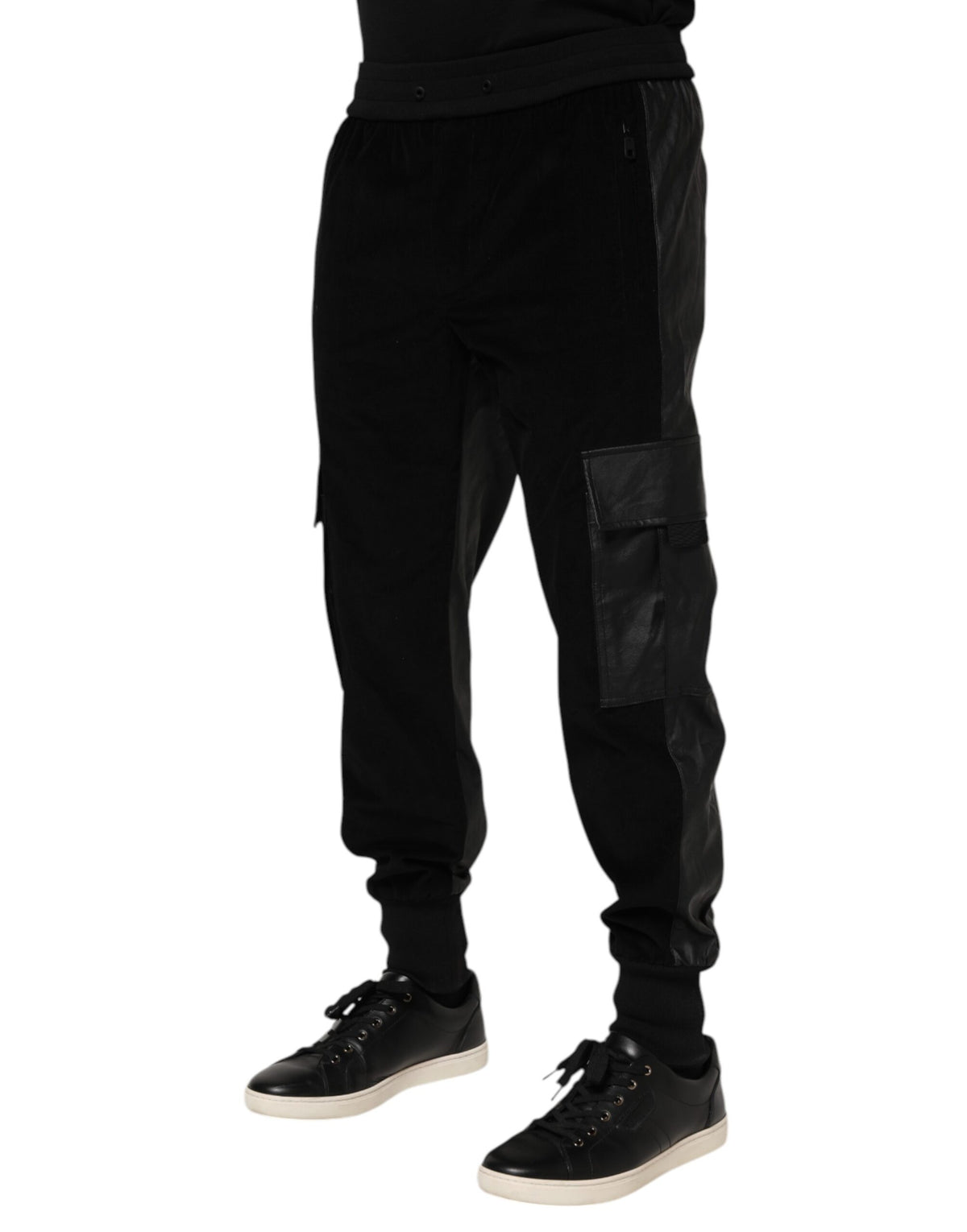 Dolce & Gabbana Black Cotton Cargo Men Jogger Pants
