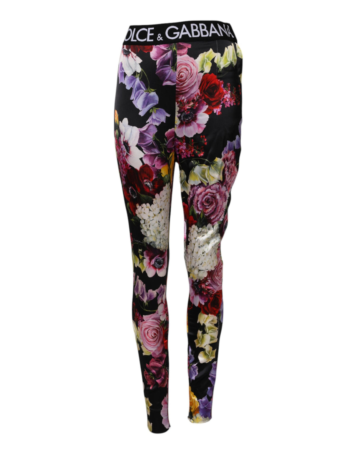 New Dolce & Gabbana Floral Legging Stretch Waist Pants