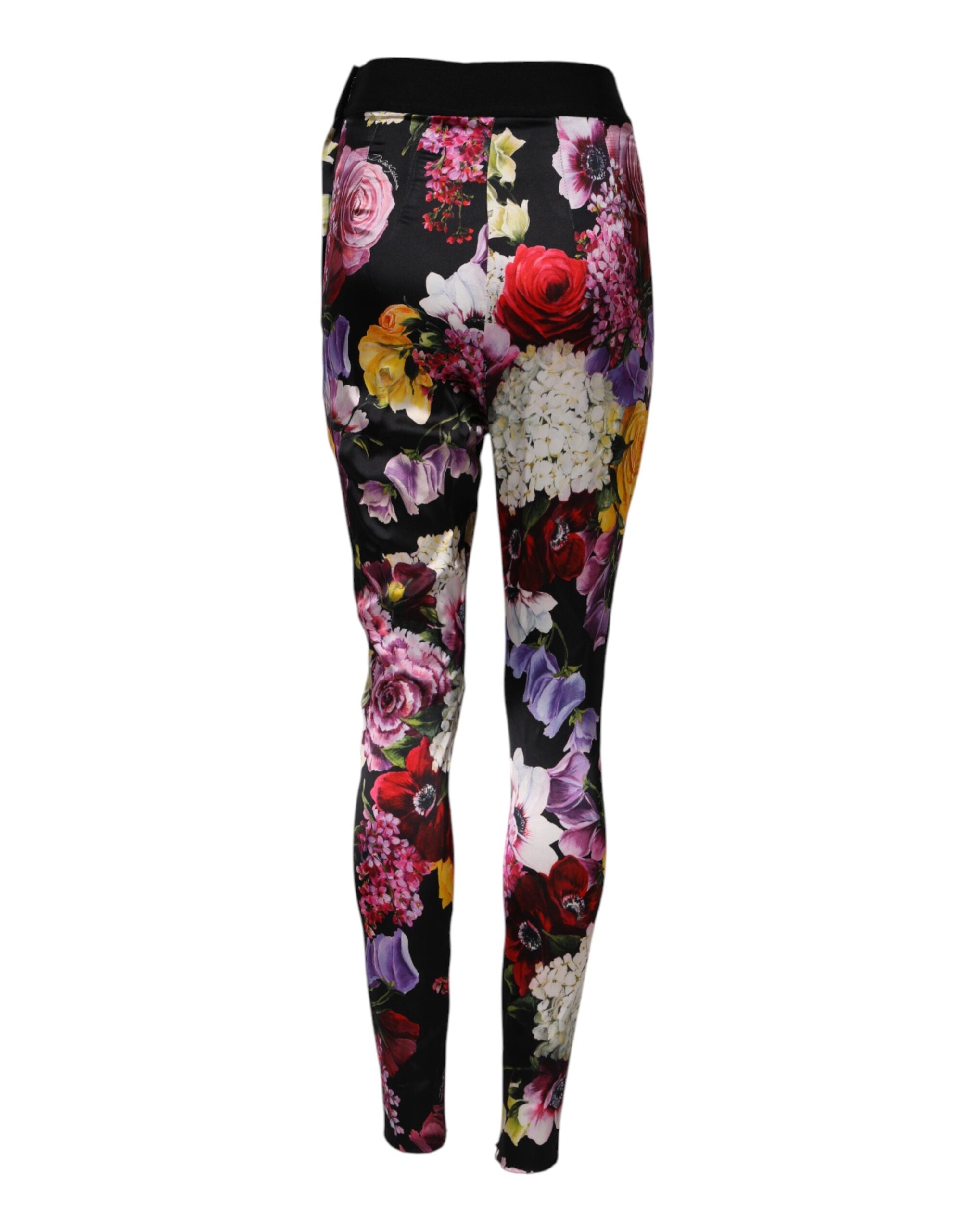 New Dolce & Gabbana Floral Legging Stretch Waist Pants