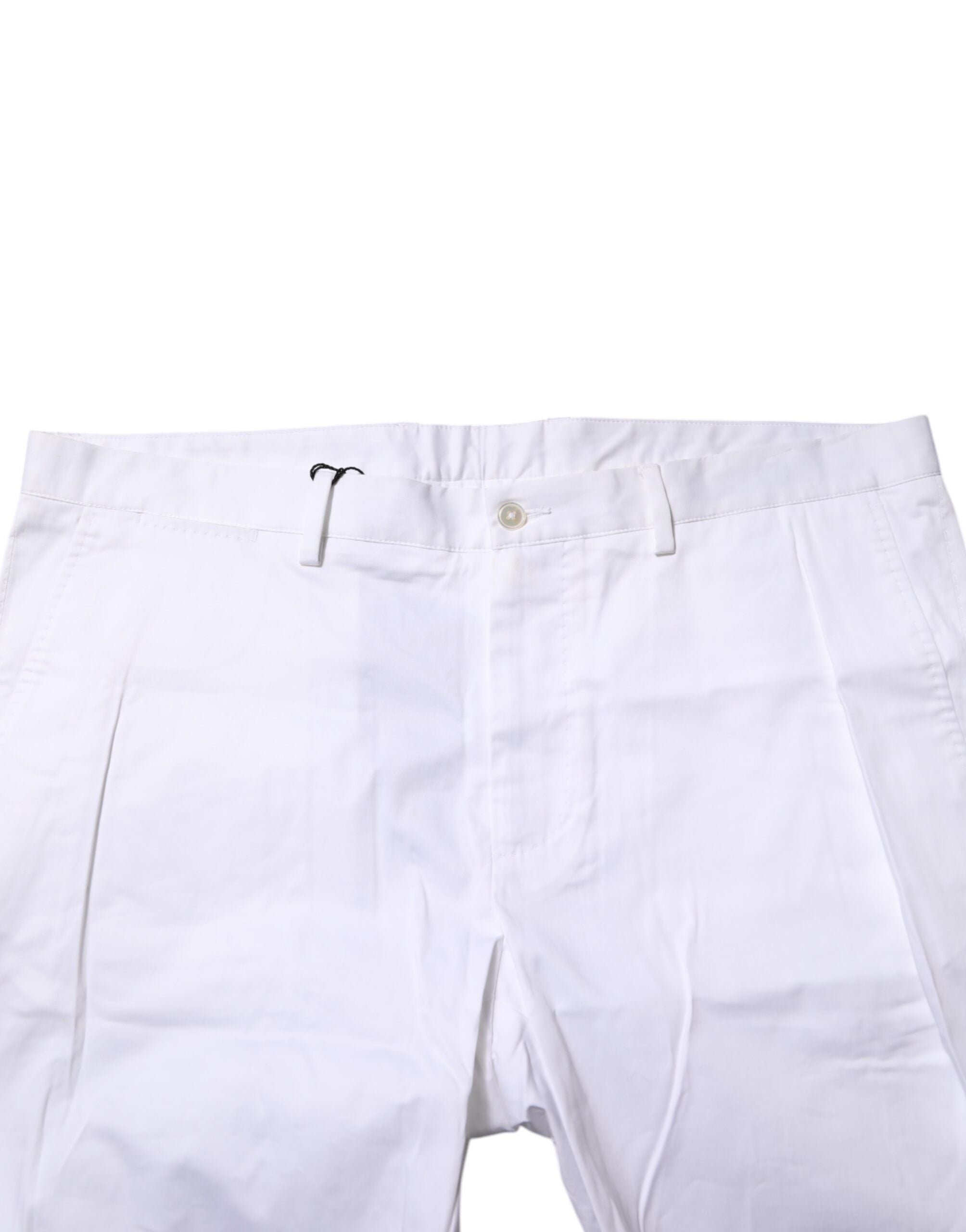 Pre-Owned Dolce & Gabbana White Chinos Cotton Stretch Casual Shorts