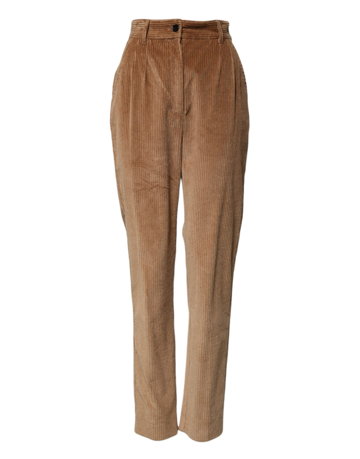 New Dolce & Gabbana Brown Cotton Corduroy Tapered Pants