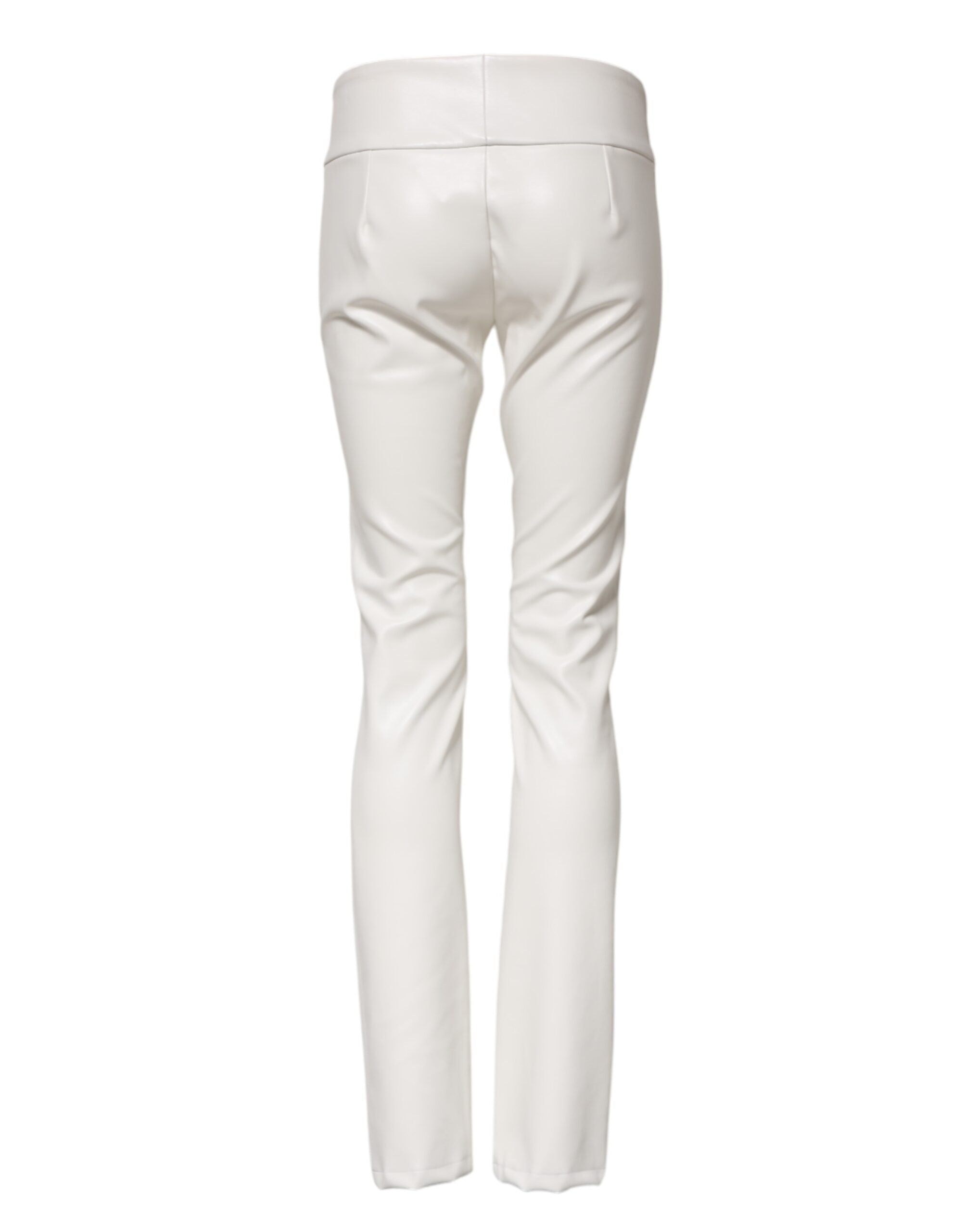 New Dolce & Gabbana White High Waist Tapered Pants