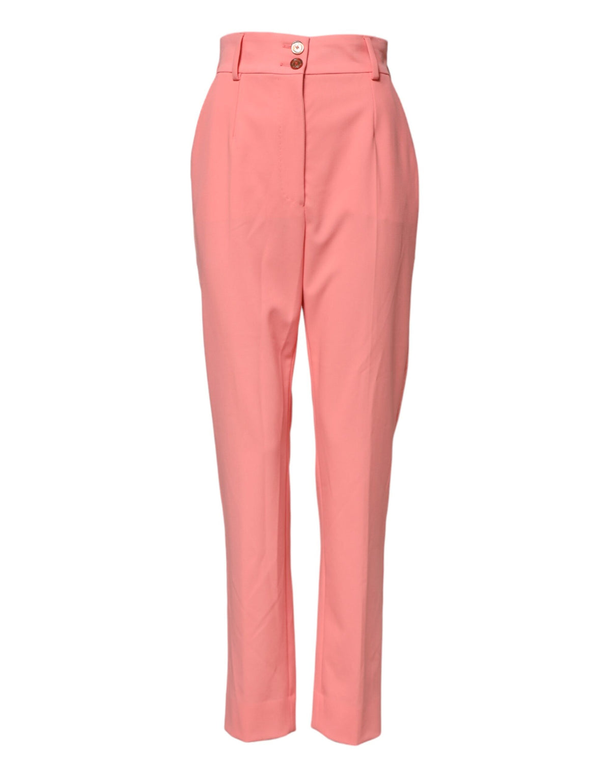 New Dolce & Gabbana Pink High Waist Tapered Dress Pants