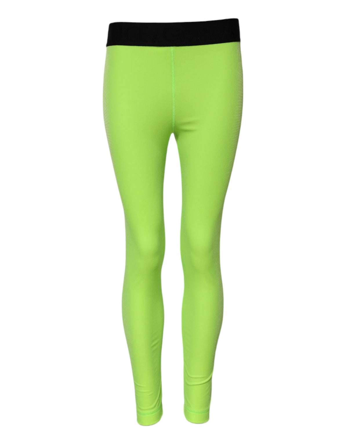 New Dolce & Gabbana Green Nylon Slim Fit Leggings Pants