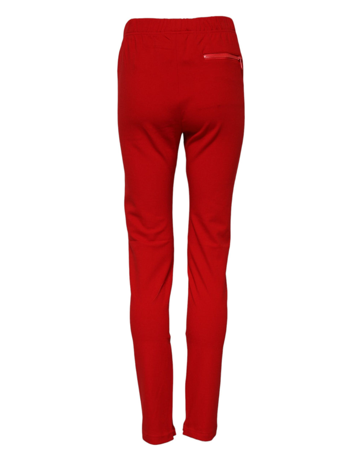 New Dolce & Gabbana Red Mid Waist Slim Fit Pants