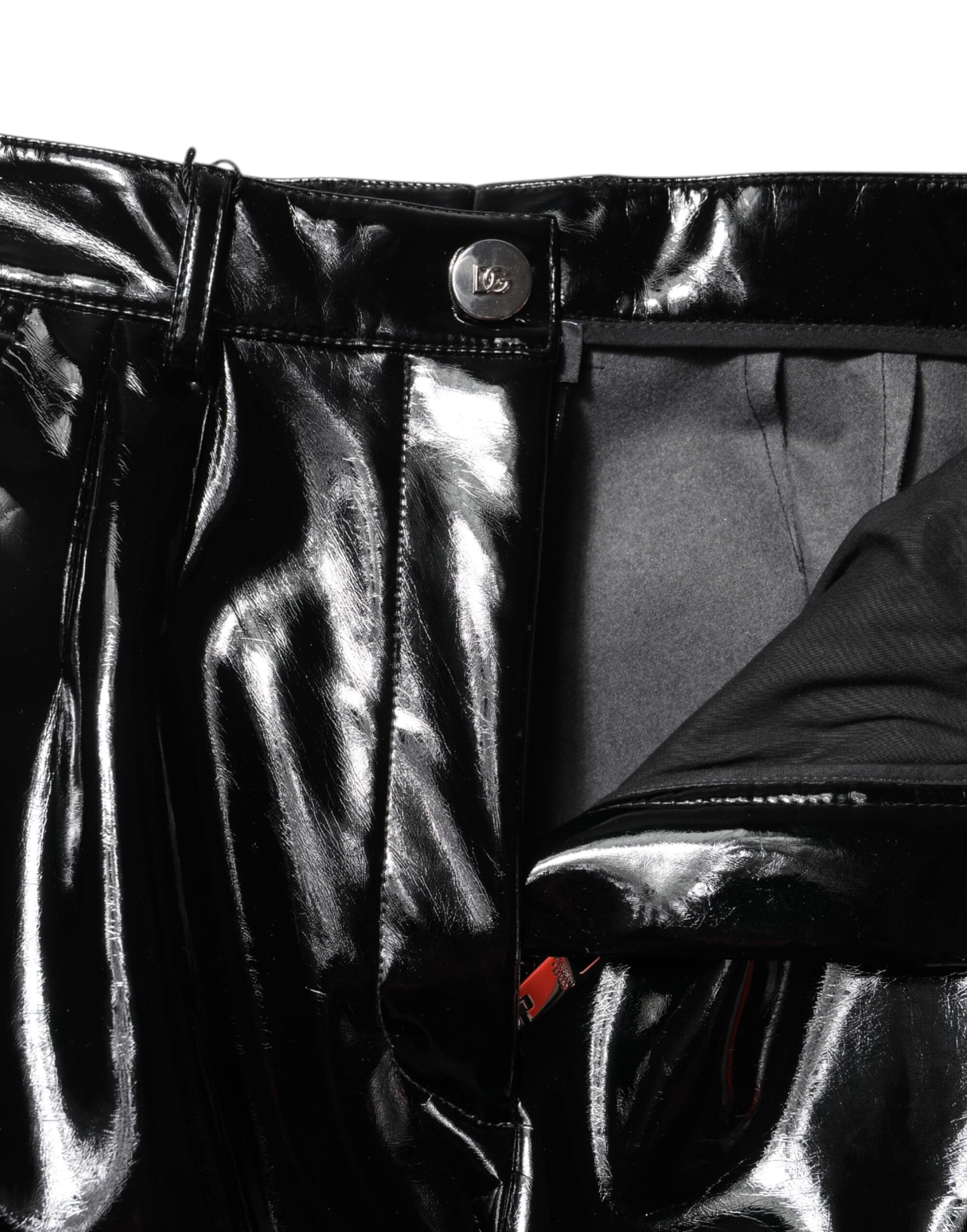 New Dolce & Gabbana Black High Waist Cargo Bootcut Pants