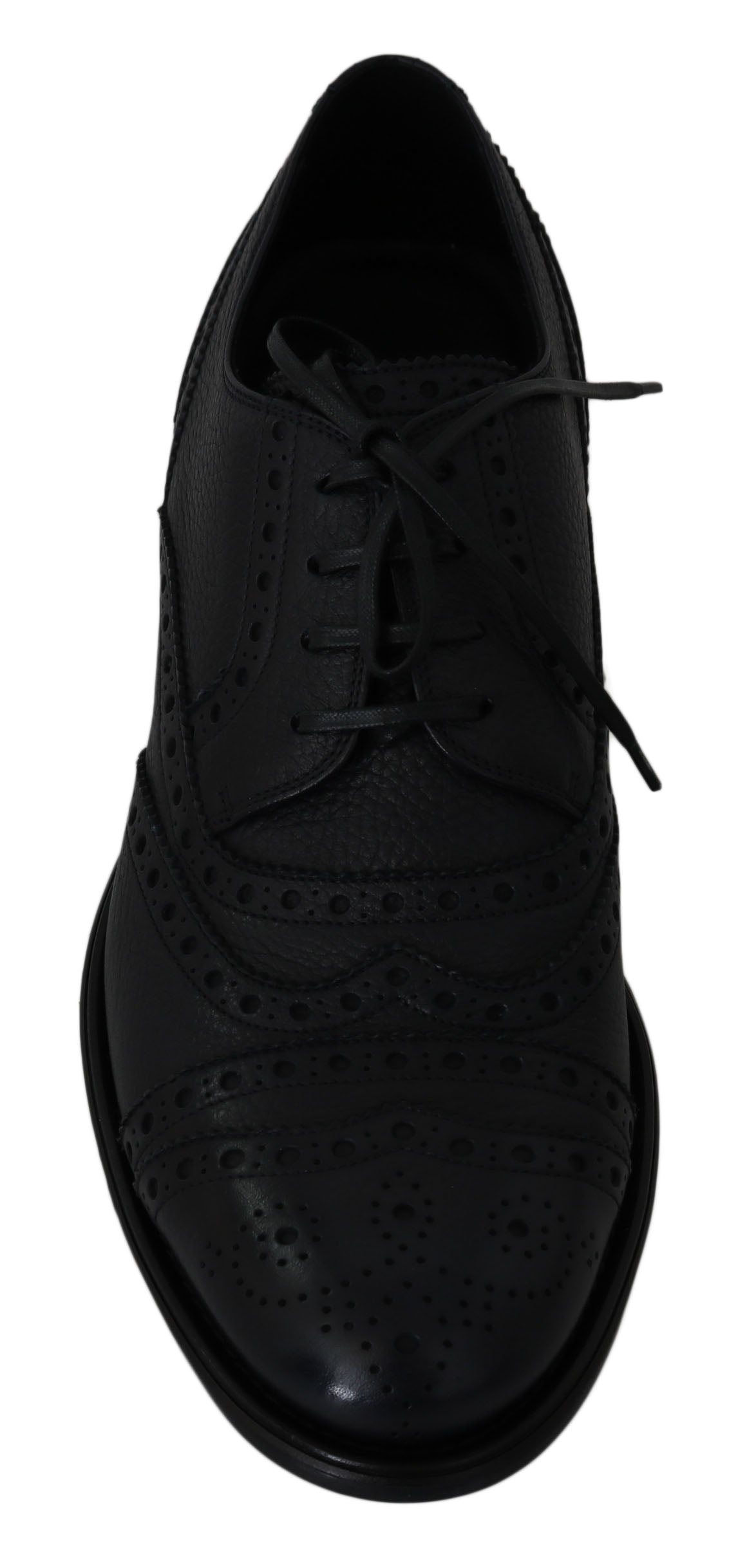 Dolce & Gabbana Blue Leather Wingtip Oxford Dress Shoes